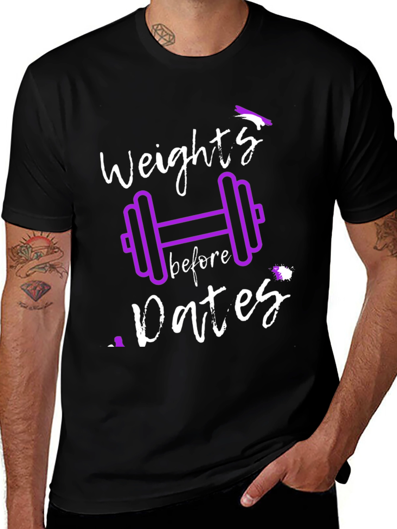 Weights Before Dates T-Shirt - Gym Lover Tee