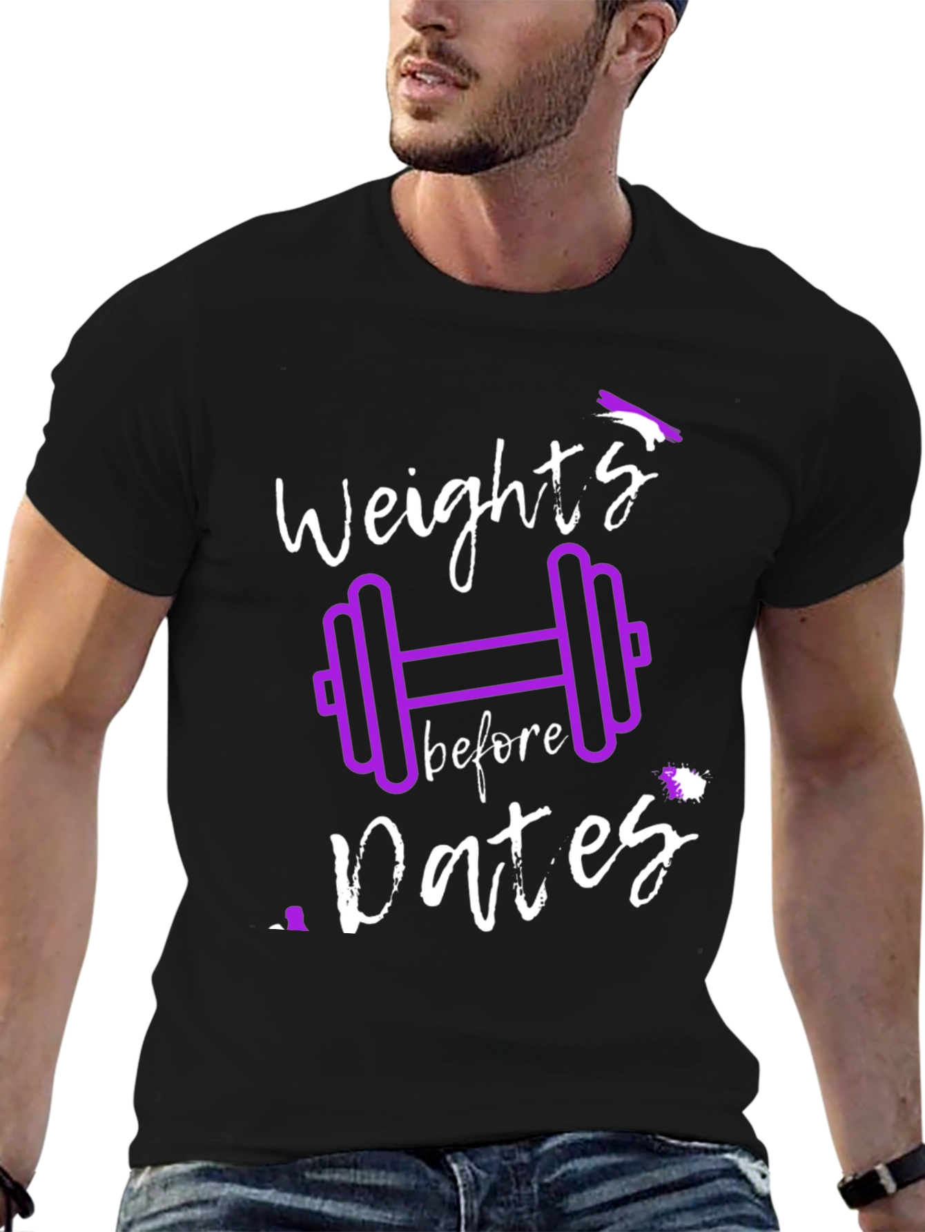 Weights Before Dates T-Shirt - Gym Lover Tee