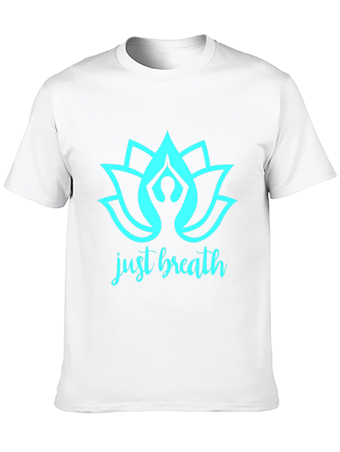 Just Breathe Yoga Lotus Graphic T-Shirt