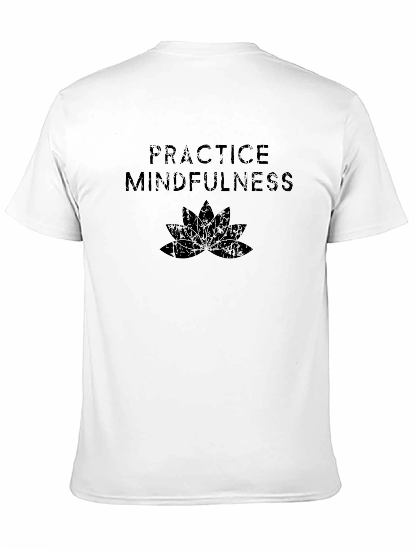 Practice Mindfulness Lotus Black T-Shirt