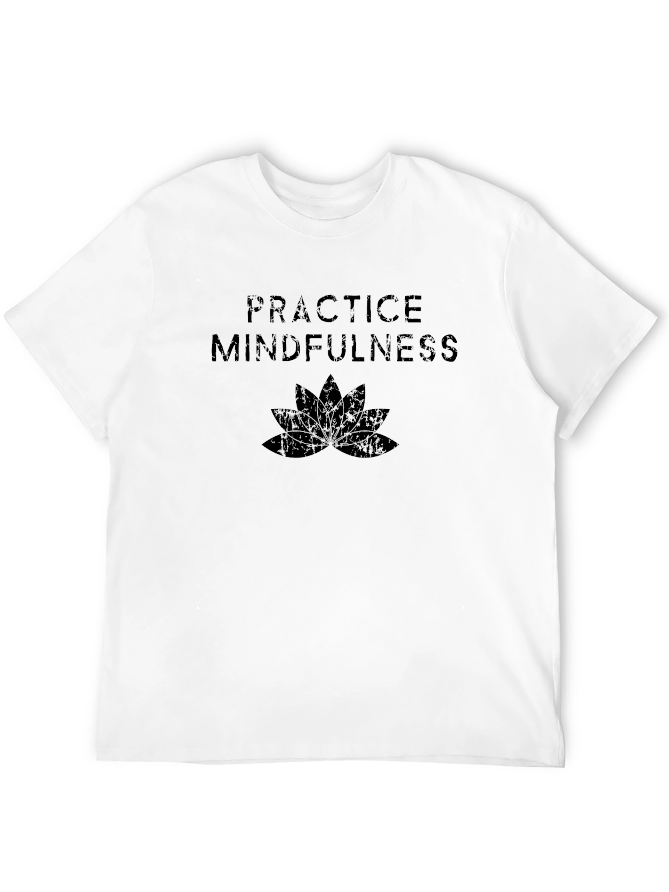 Practice Mindfulness Lotus Black T-Shirt