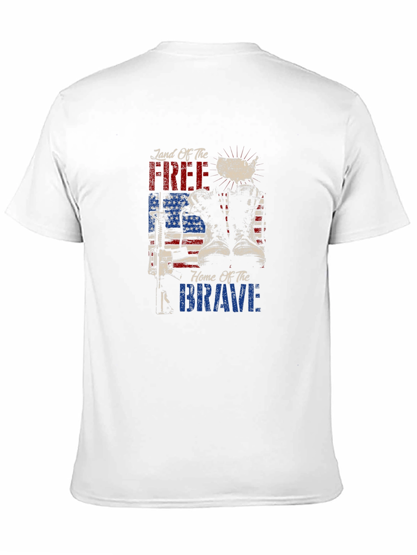 Land of Free Home of Brave Graphic Tee