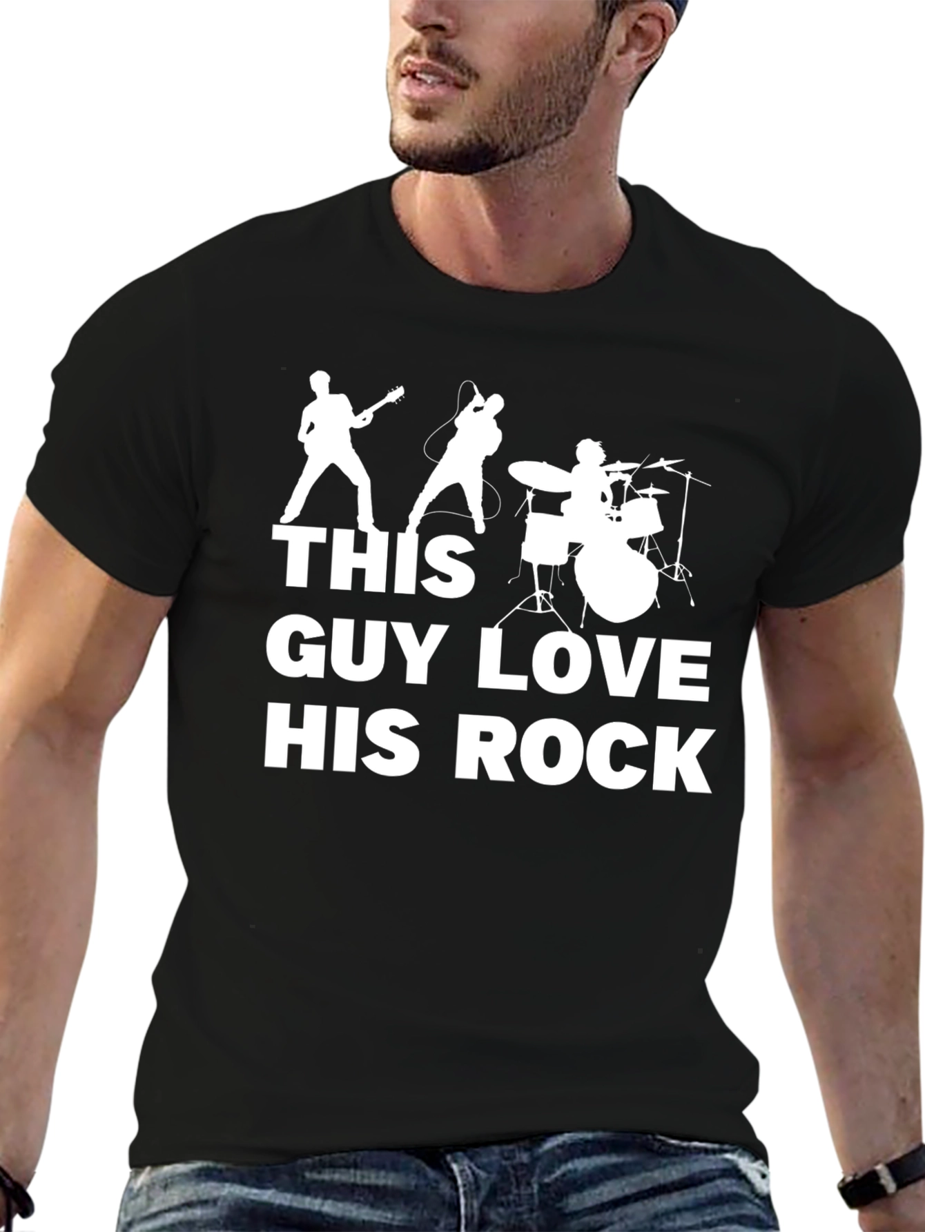 Rock Music T-Shirt - This Guy Loves His Rock