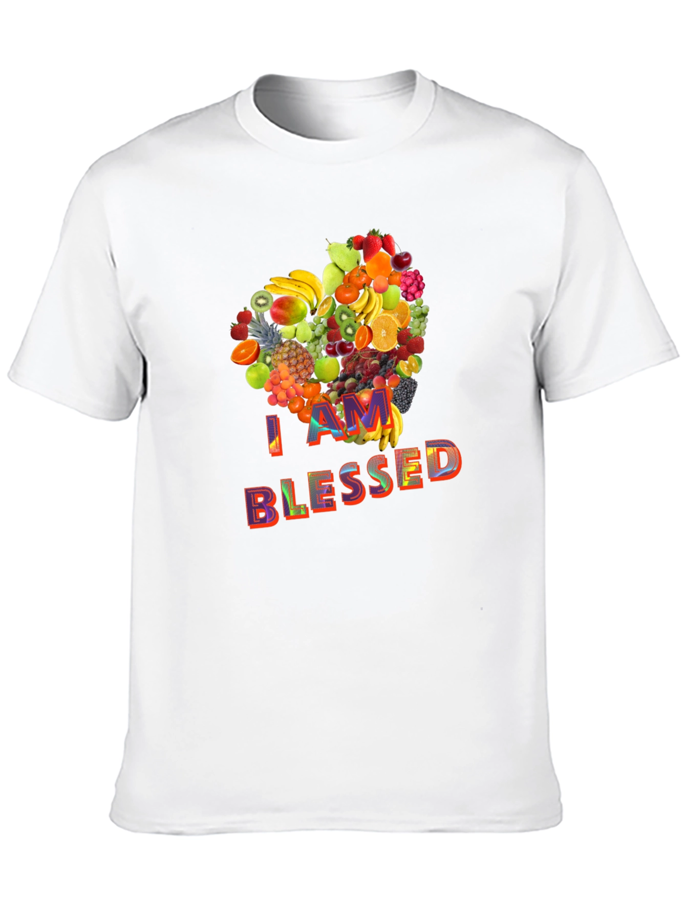 I Am Blessed Fruit Heart Graphic T-Shirt