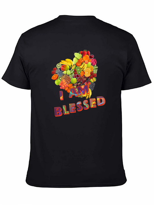 I Am Blessed Fruit Heart Graphic T-Shirt