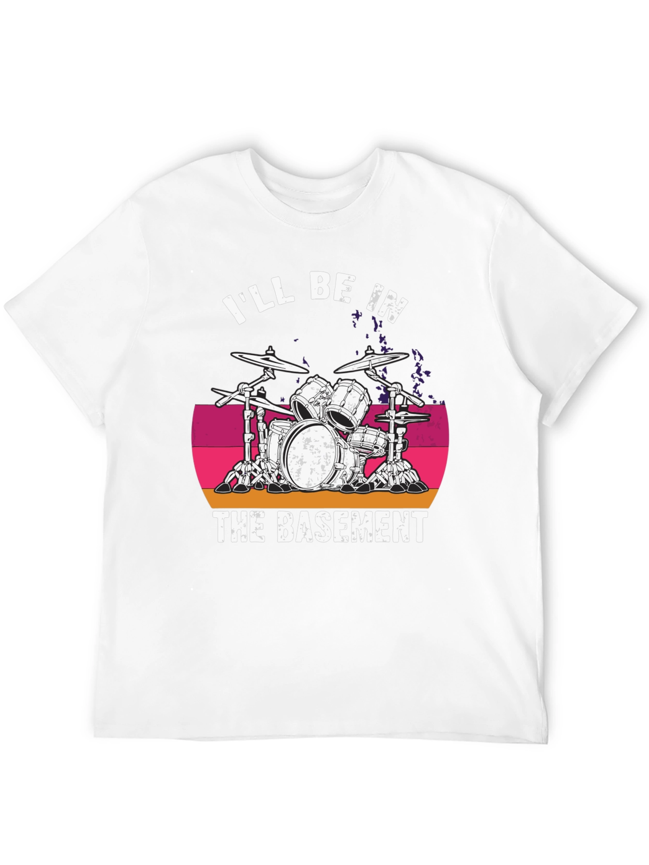 Ill Be In The Basement T-Shirt - Drum Set