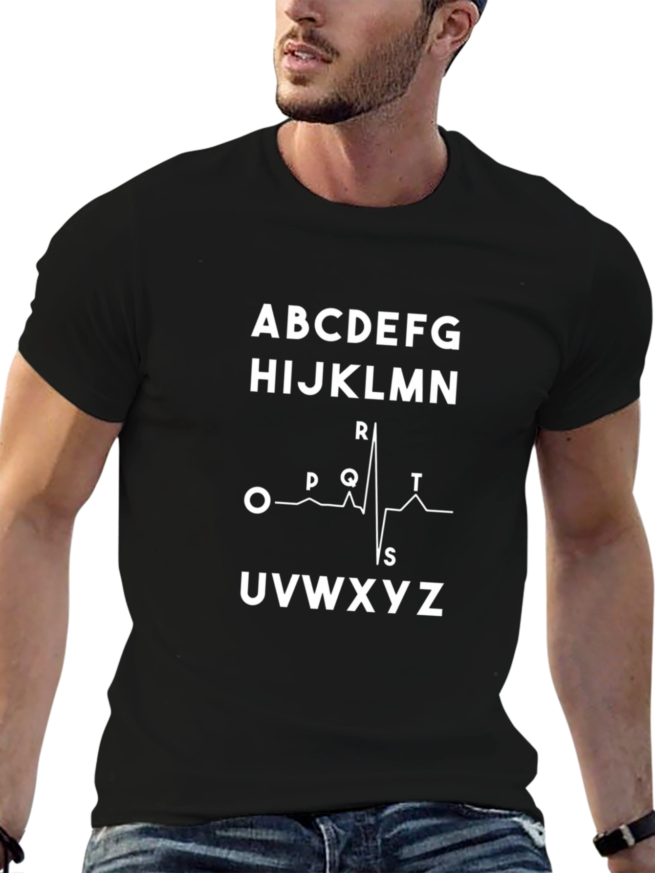 ABC ECG Black T-Shirt