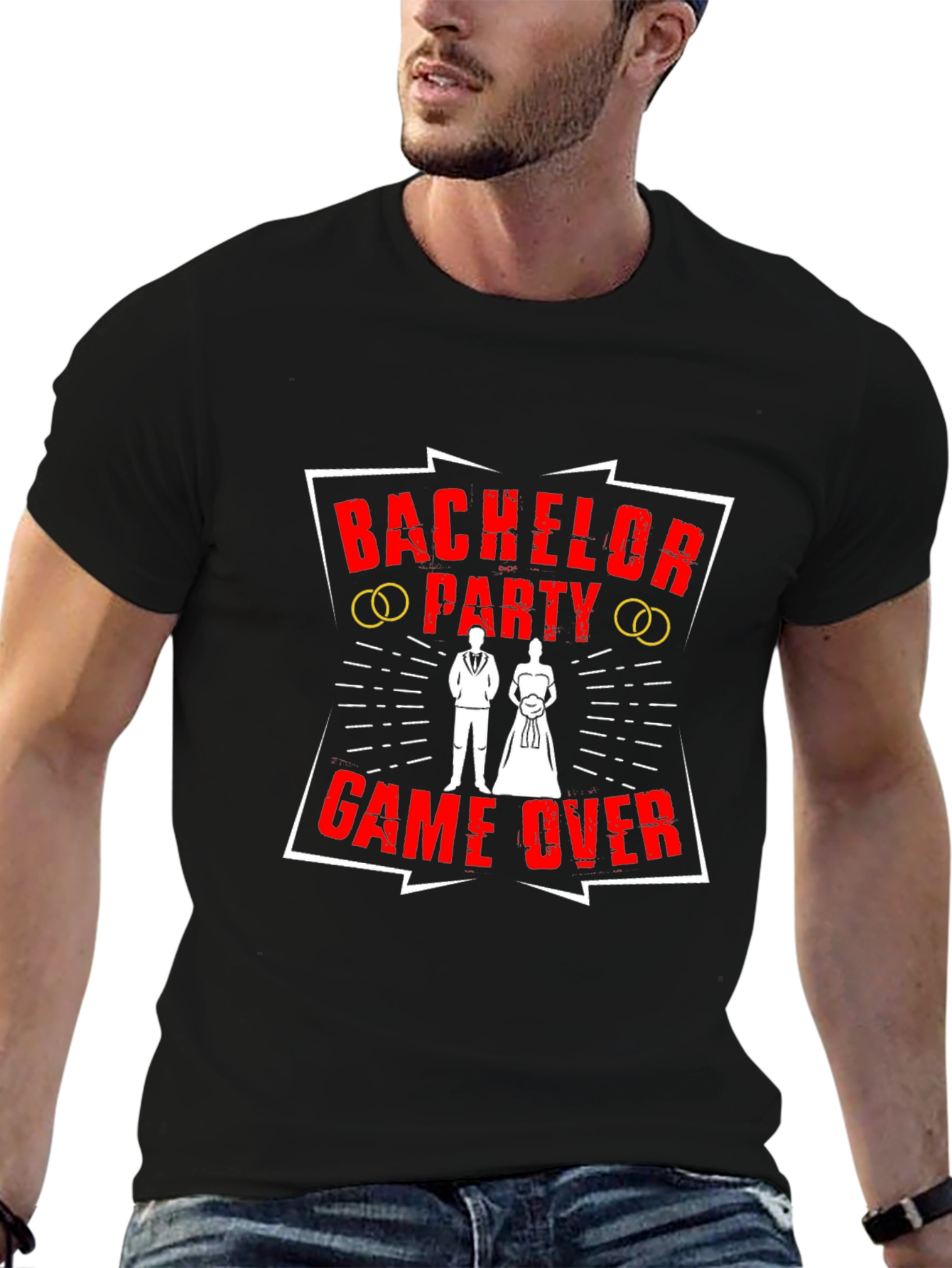 Bachelor Party Game Over Black T-Shirt