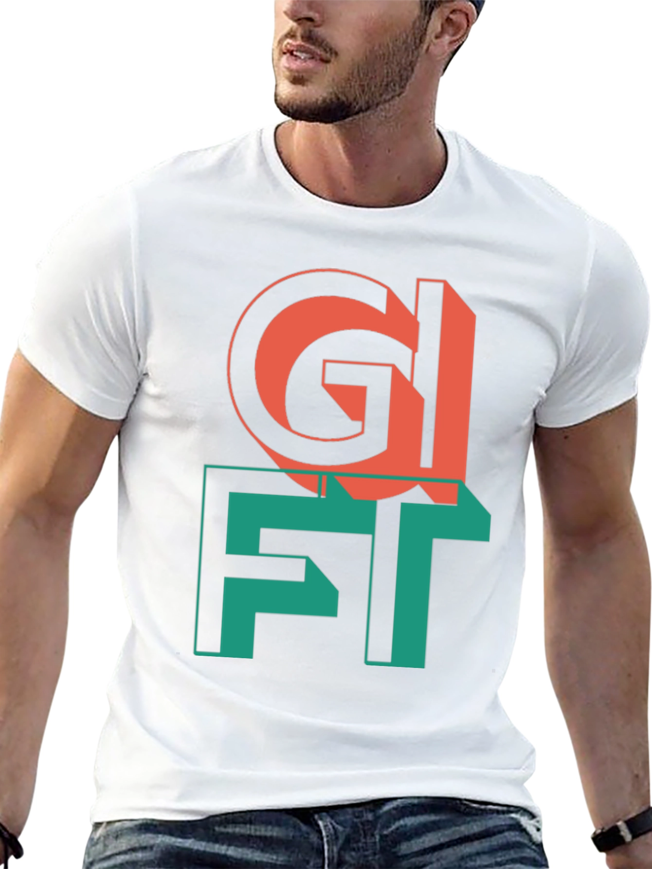 Gift Tee - Unique Graphic Print Black T-Shirt