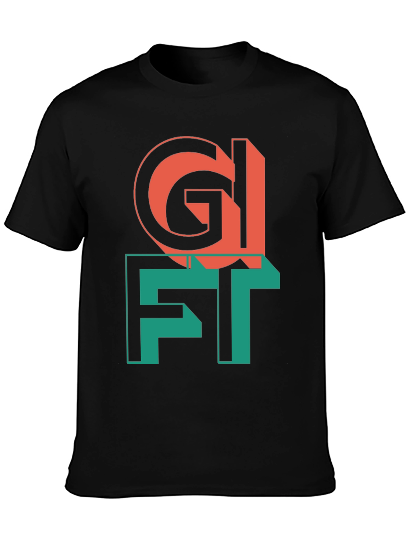 Gift Tee - Unique Graphic Print Black T-Shirt