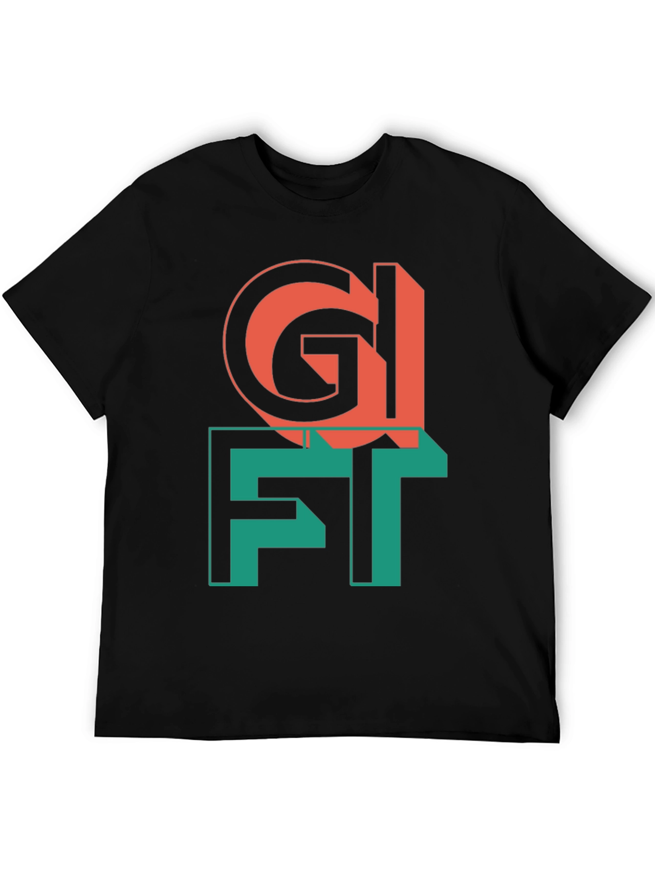 Gift Tee - Unique Graphic Print Black T-Shirt