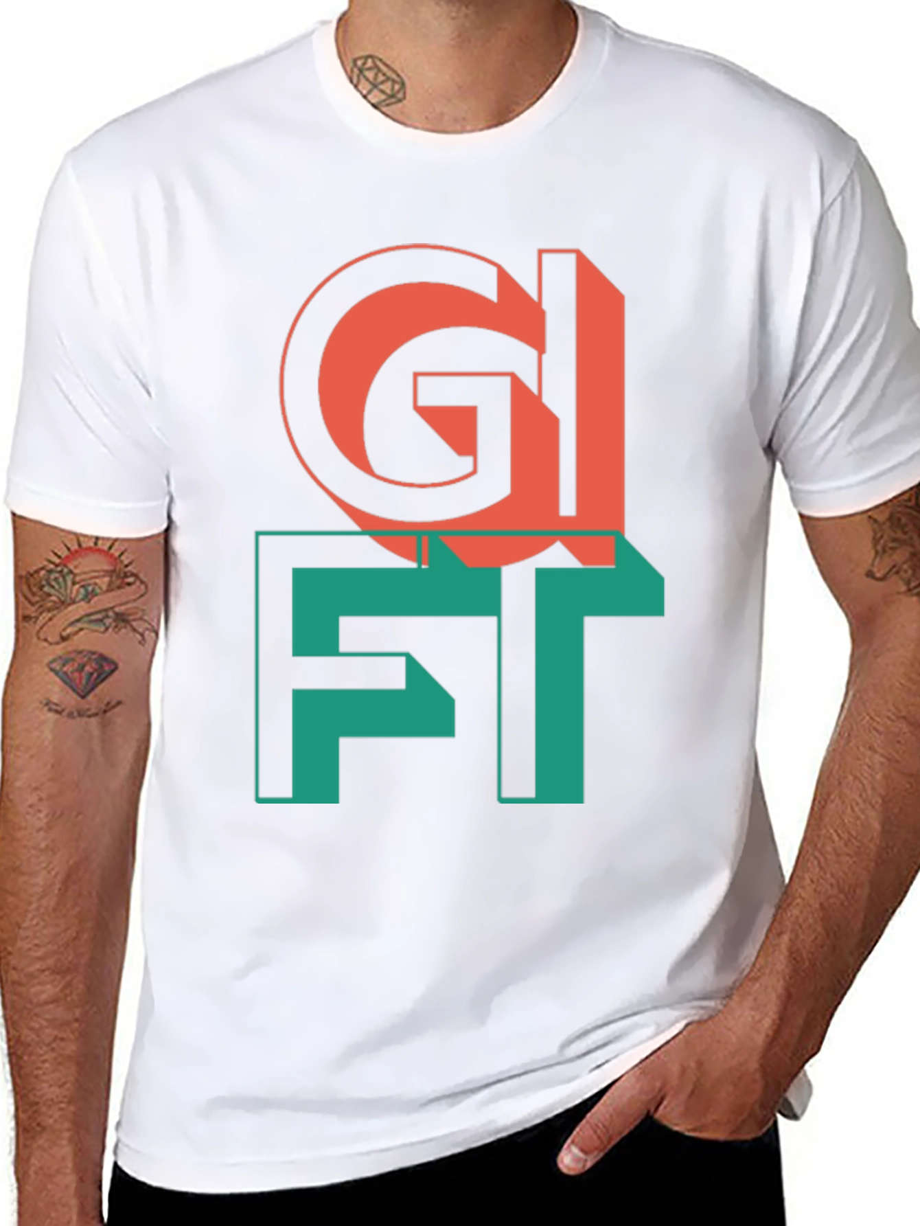 Gift Tee - Unique Graphic Print Black T-Shirt