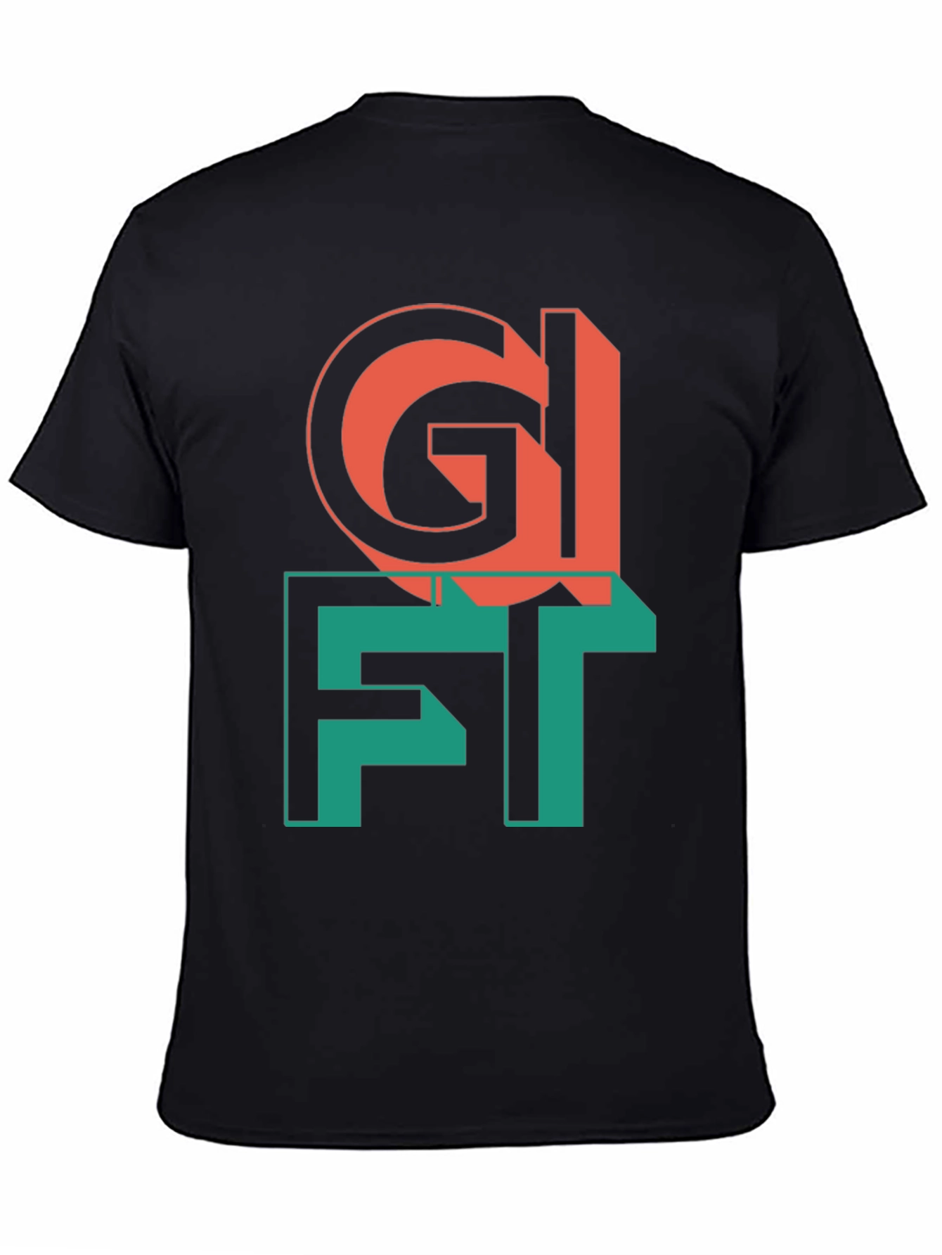 Gift Tee - Unique Graphic Print Black T-Shirt