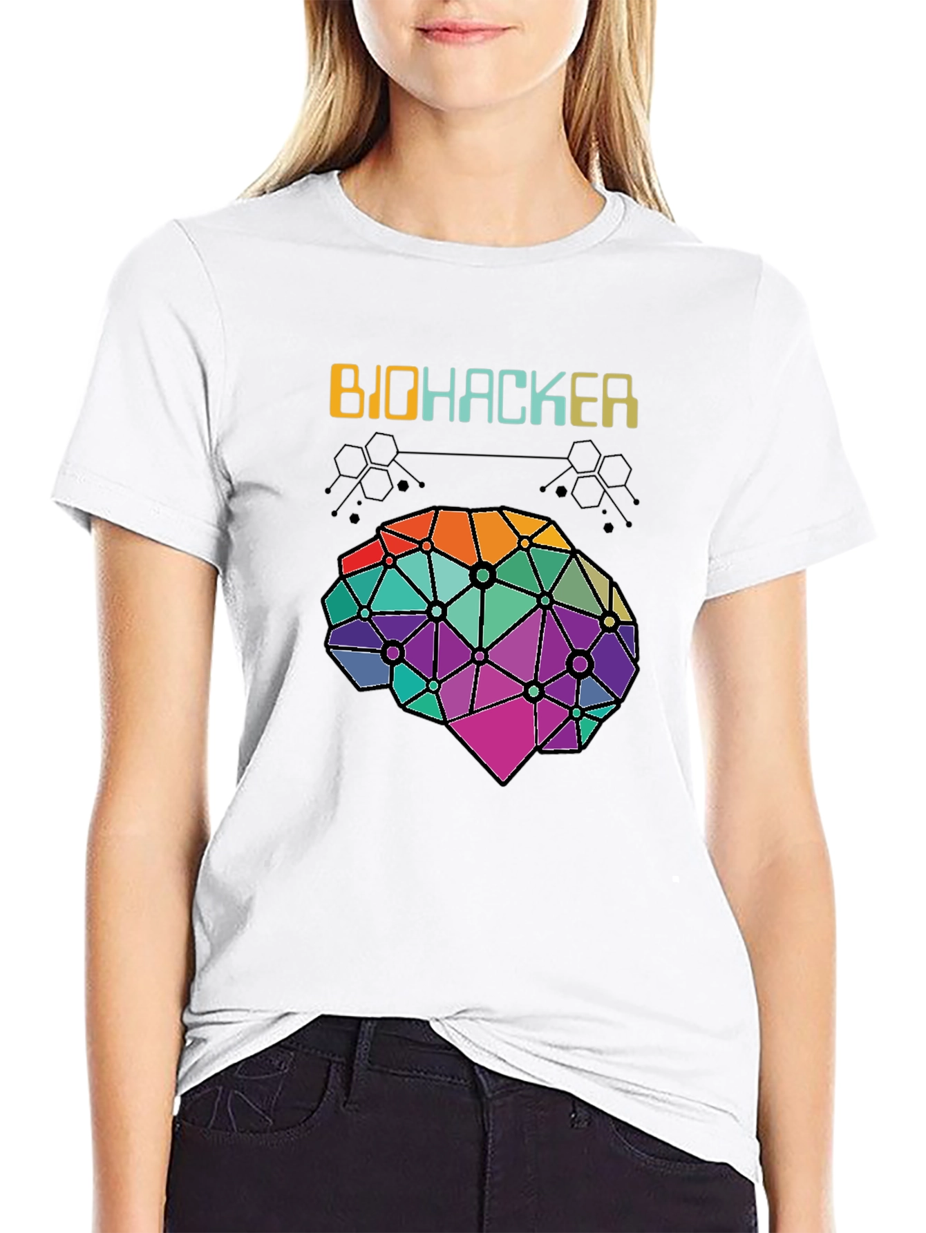 Biohacker Brain Graphic Tee - Science & Tech Shirt