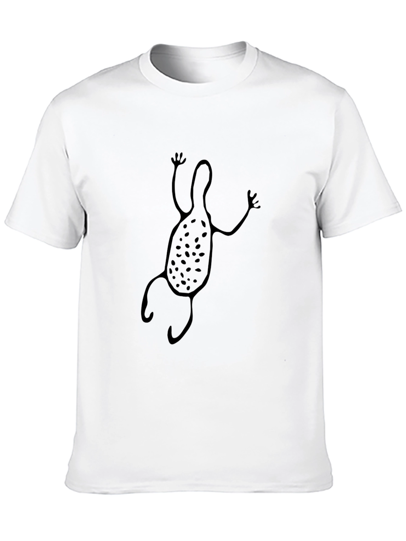 Abstract Petroglyph Graphic Black T-Shirt