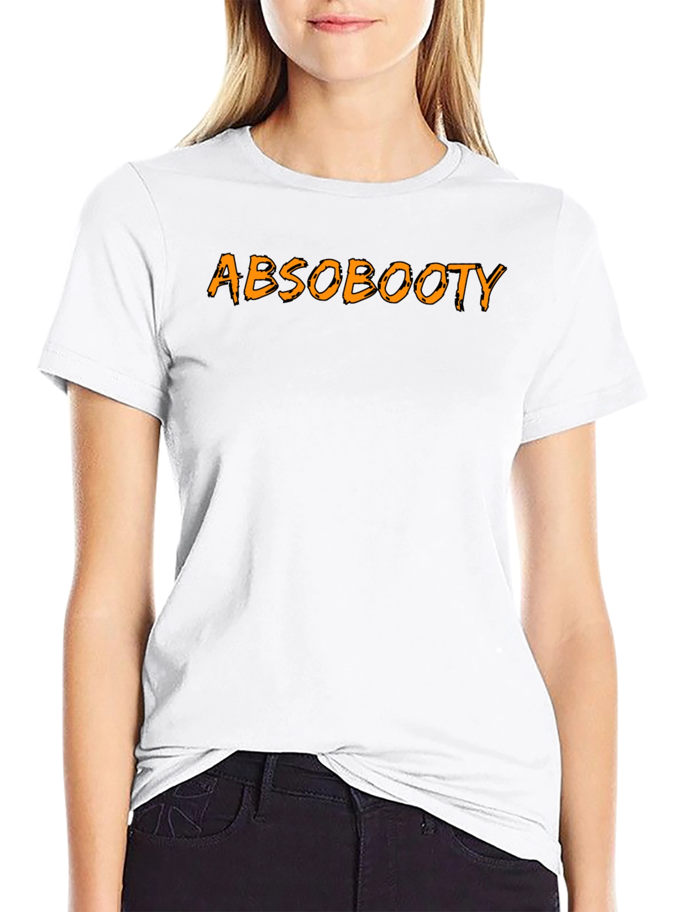 Absobooty Mens Black Graphic T-Shirt