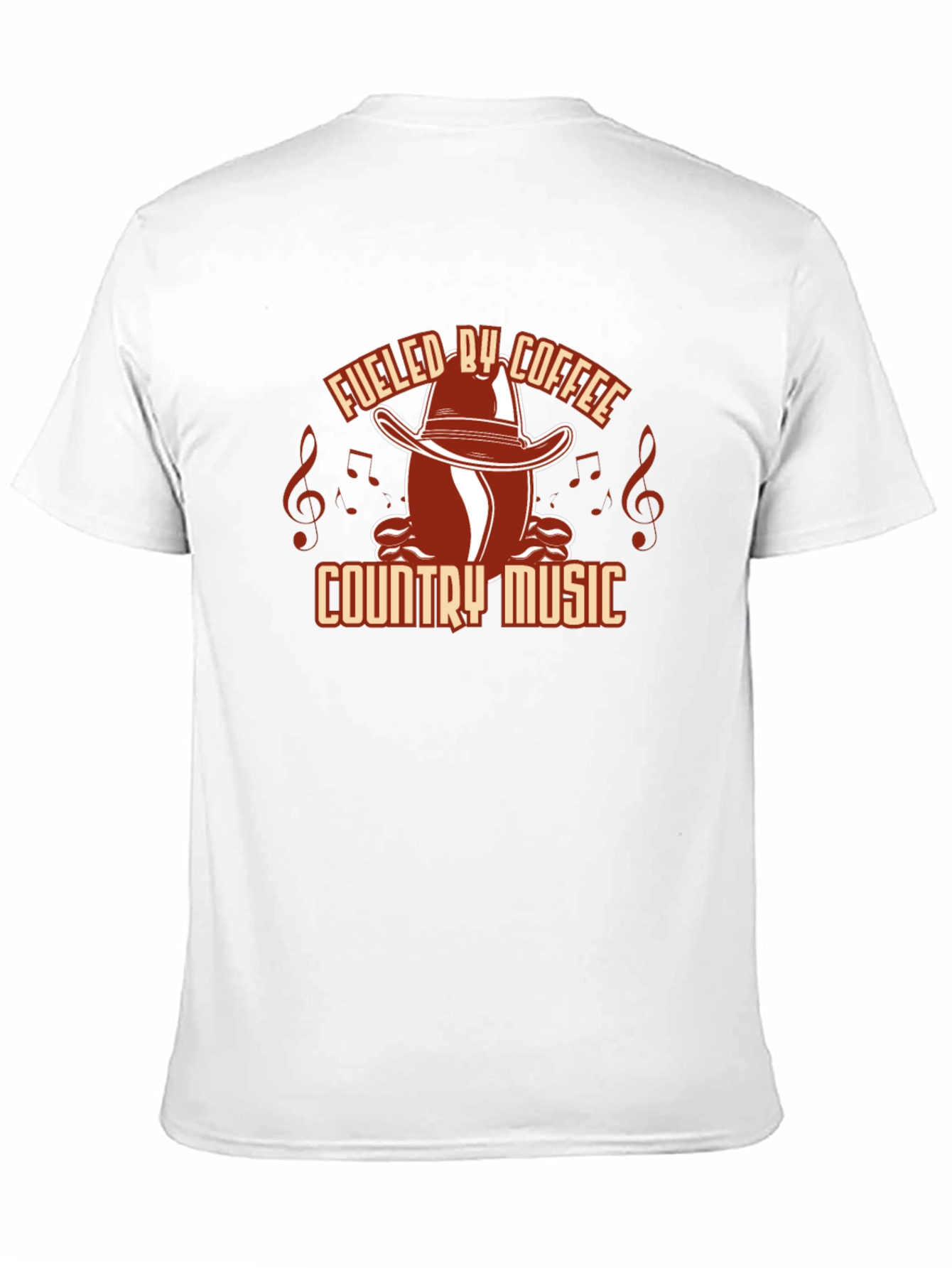 Fueled by Coffee Country Music Black Graphic Tee