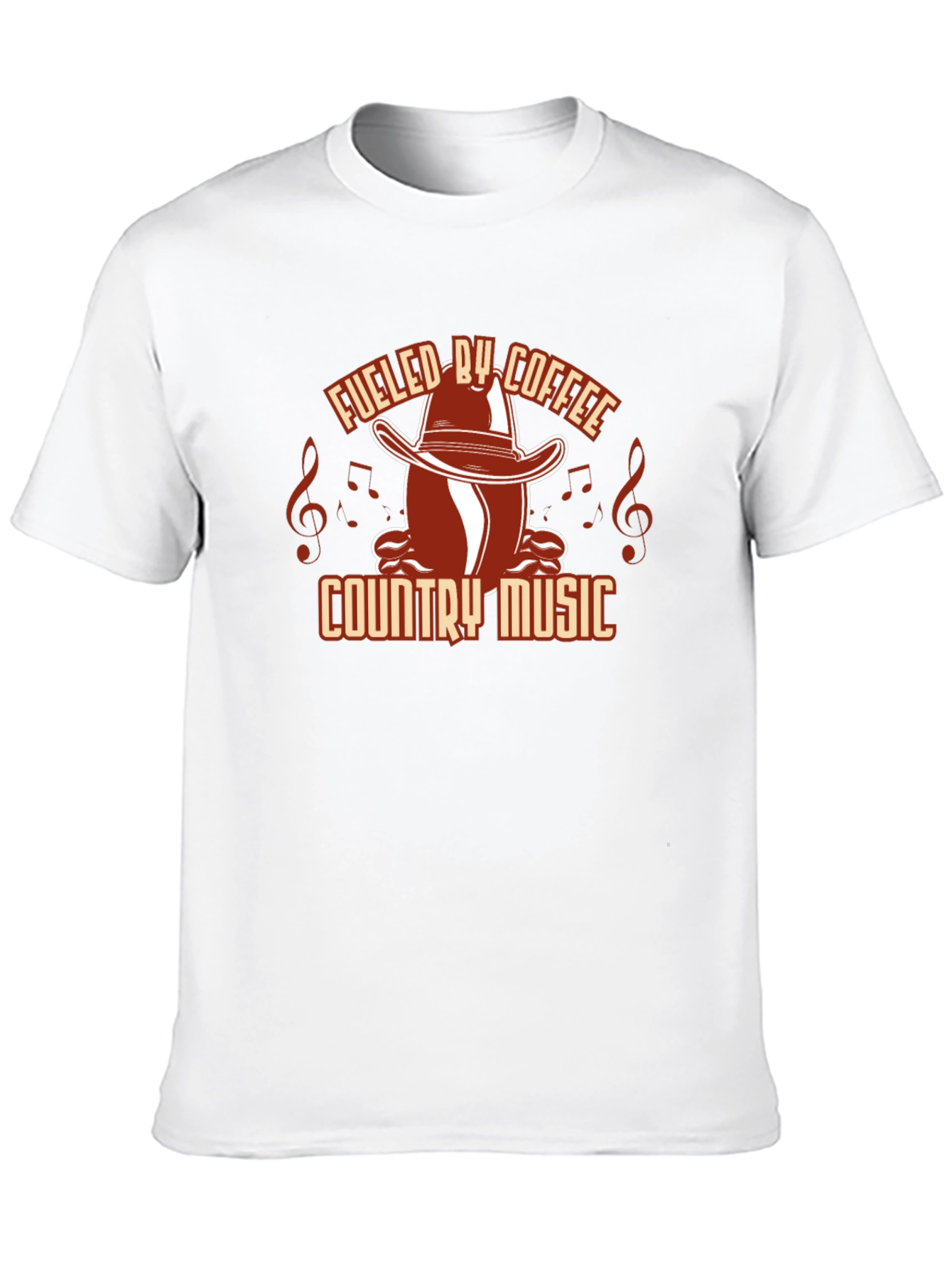 Fueled by Coffee Country Music Black Graphic Tee