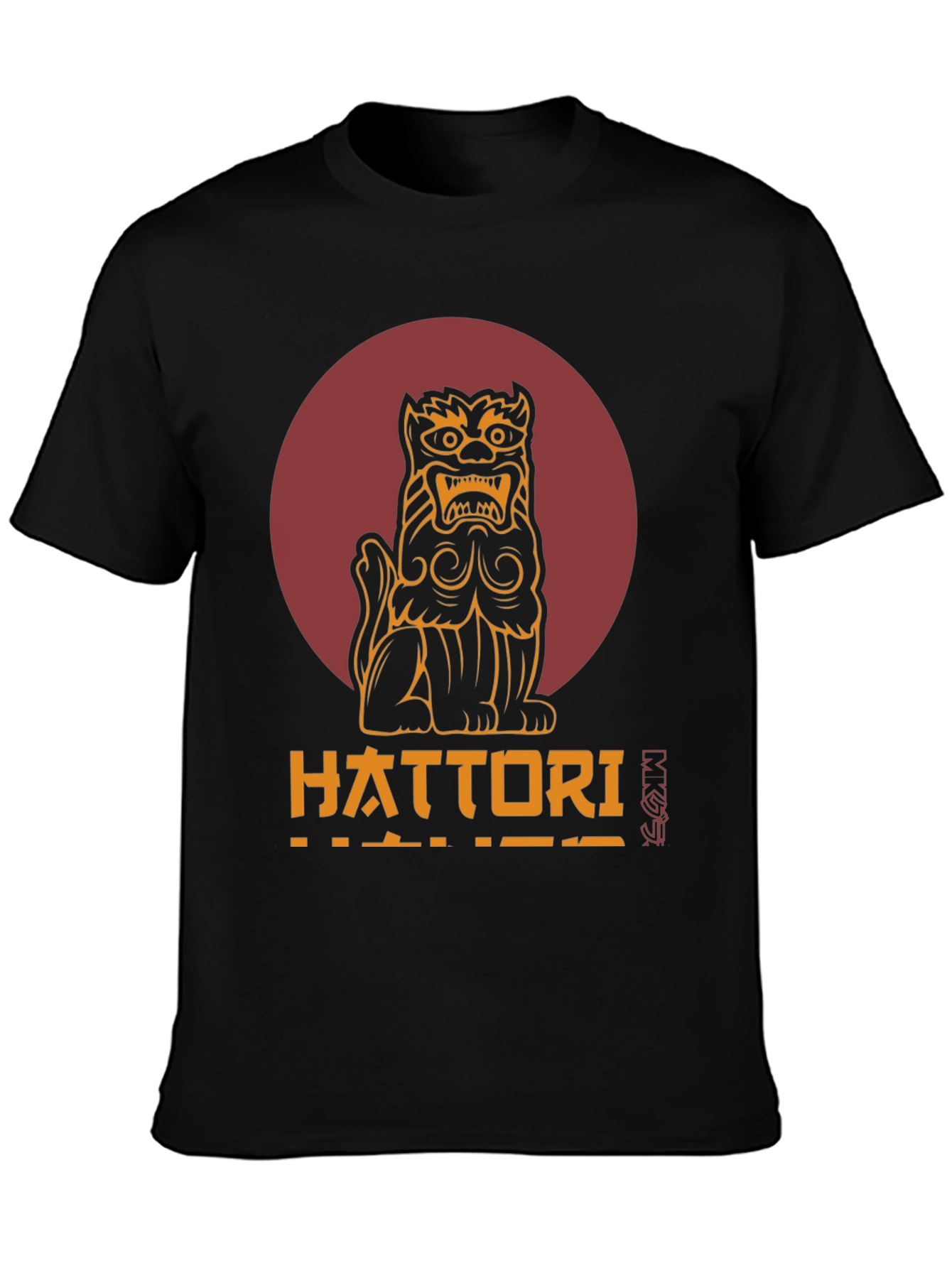 Hattori Japanese Warrior Lion Graphic T-Shirt