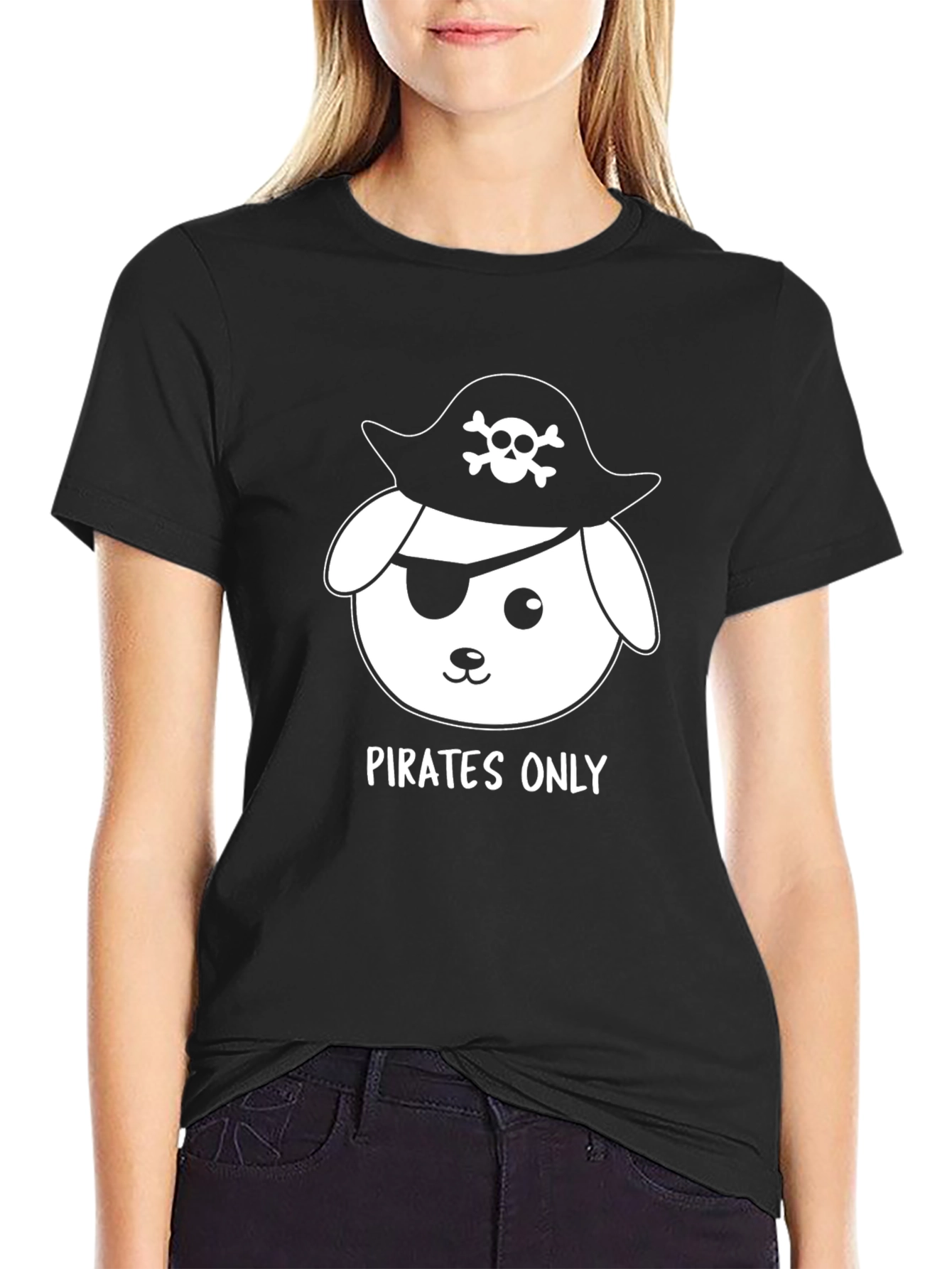 Pirates Only Dog T-Shirt - Funny Graphic Tee