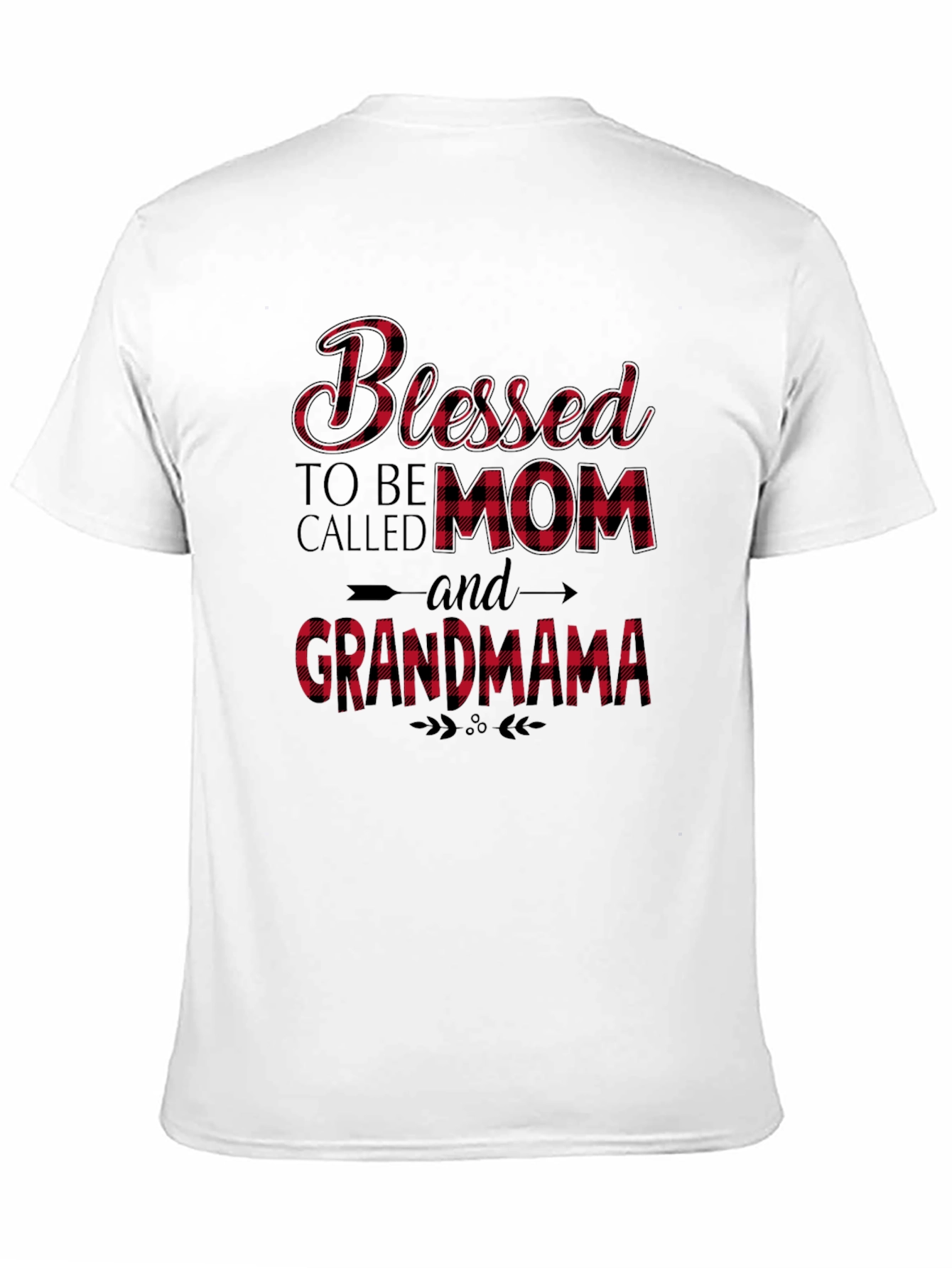 Blessed Mom & Grandma Plaid Graphic Tee