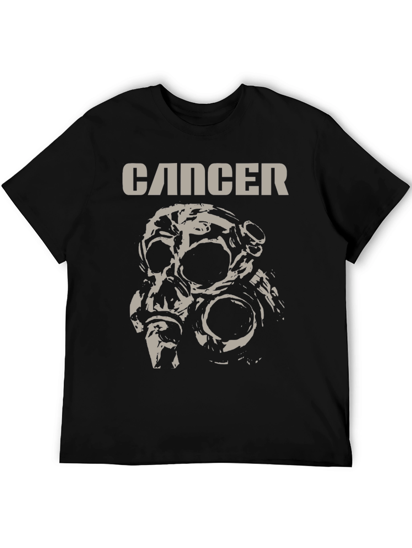 Cancer Band Tee - Skull Gas Mask T-Shirt
