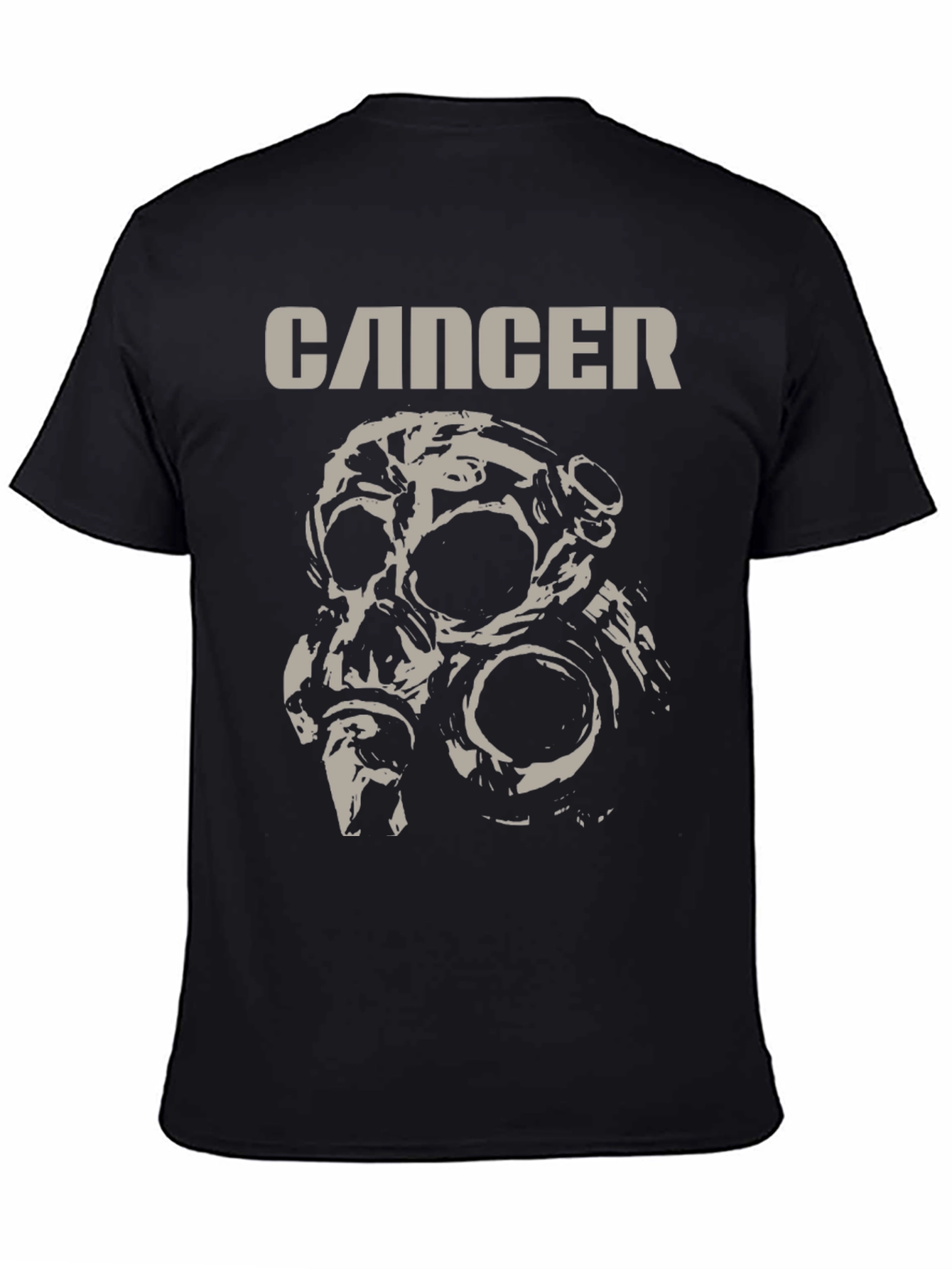 Cancer Band Tee - Skull Gas Mask T-Shirt