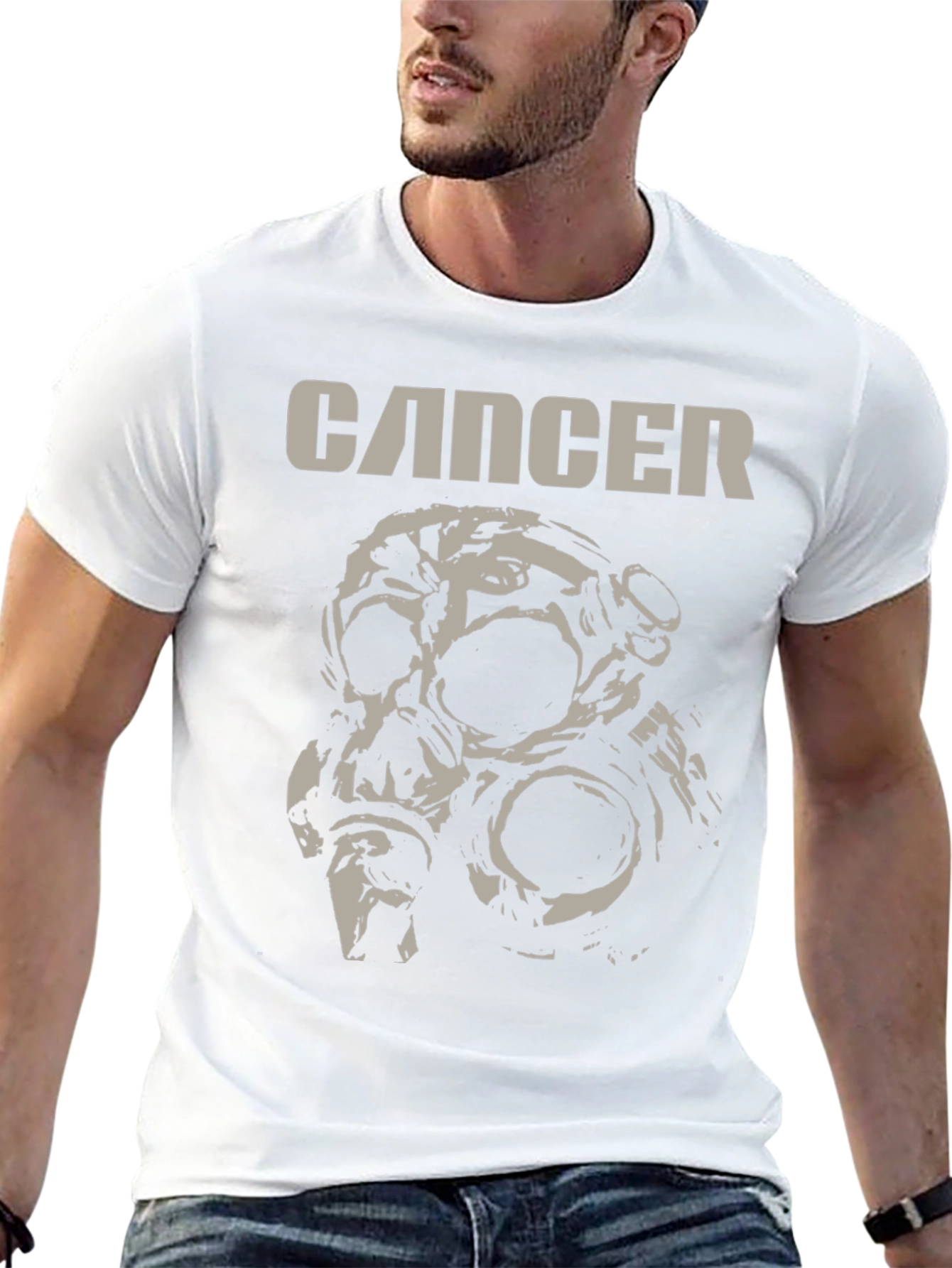 Cancer Band Tee - Skull Gas Mask T-Shirt