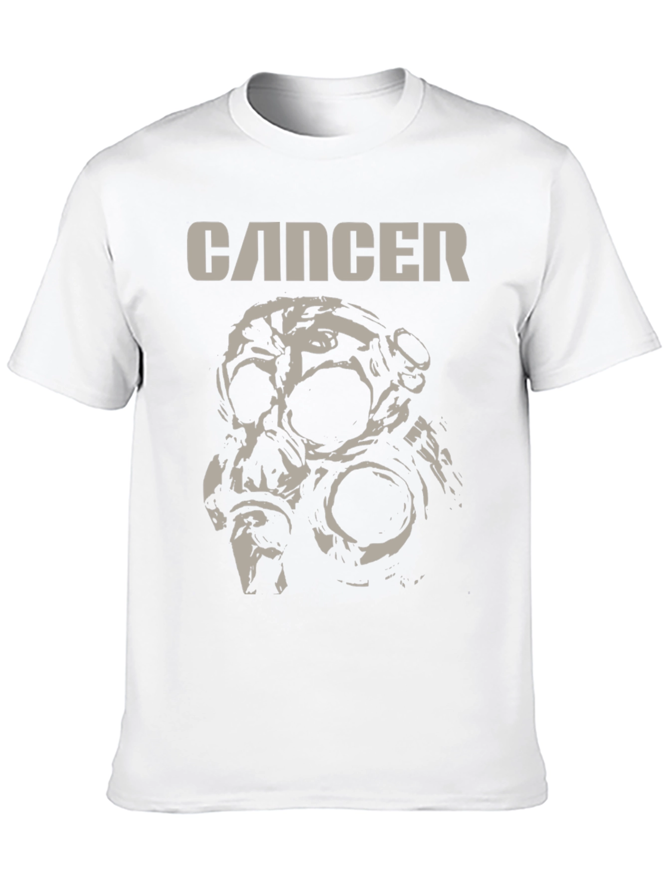 Cancer Band Tee - Skull Gas Mask T-Shirt