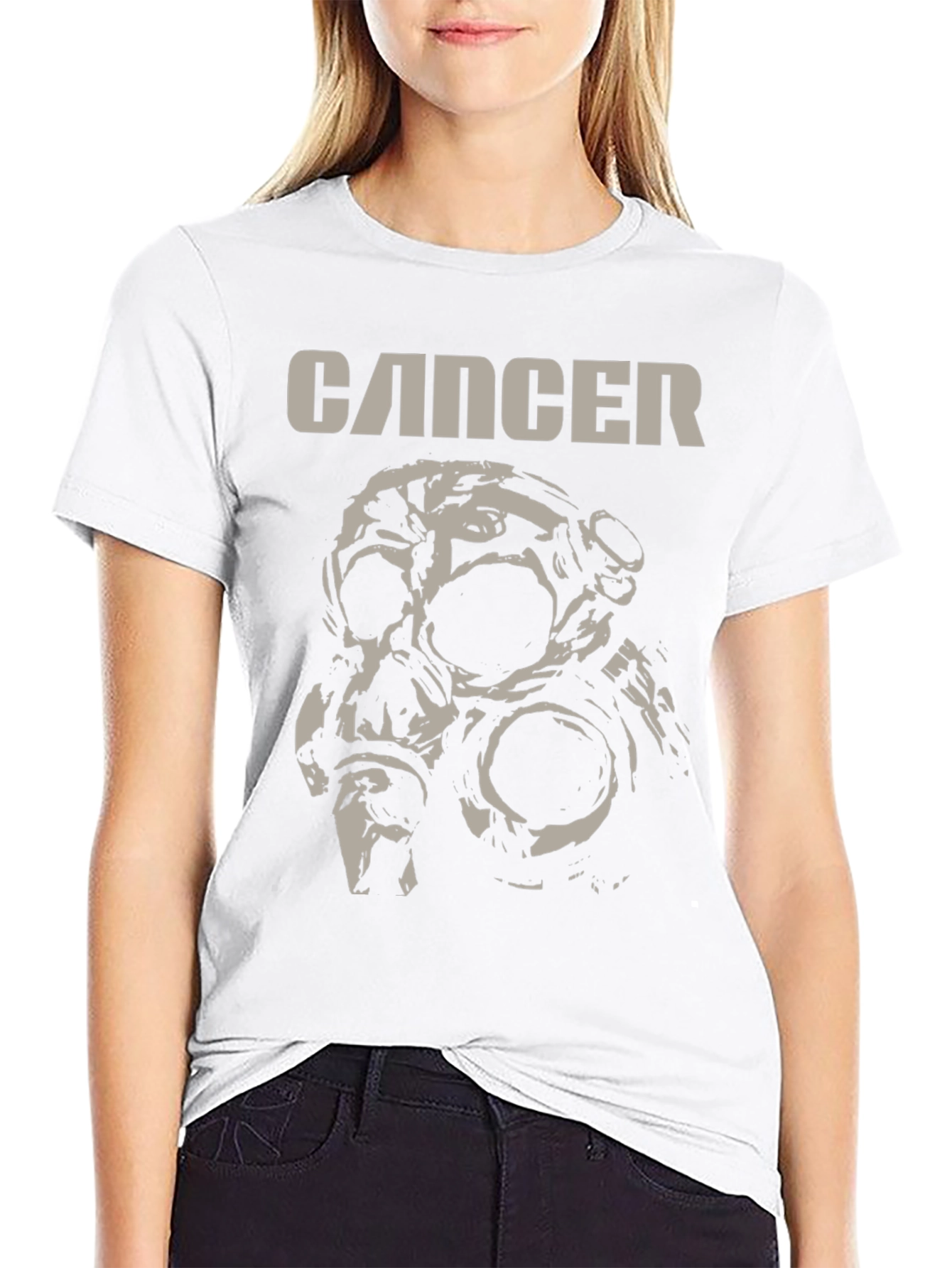 Cancer Band Tee - Skull Gas Mask T-Shirt