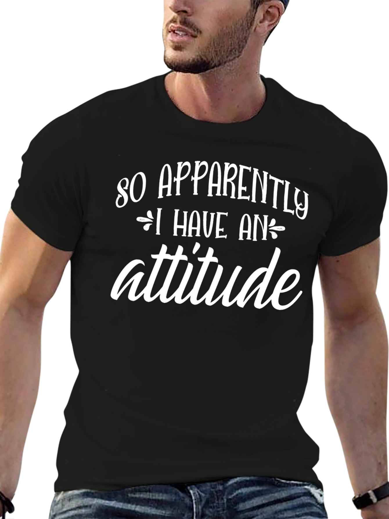Attitude Graphic T-Shirt - Black