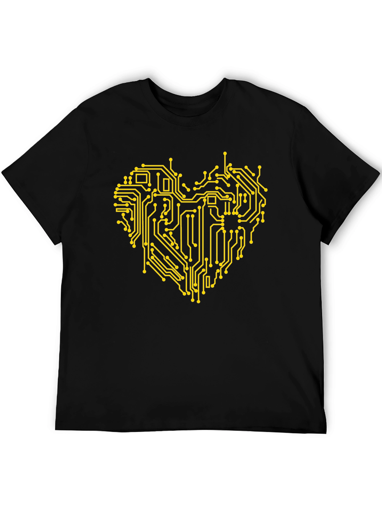 Tech Heart T-Shirt - Black Graphic Tee
