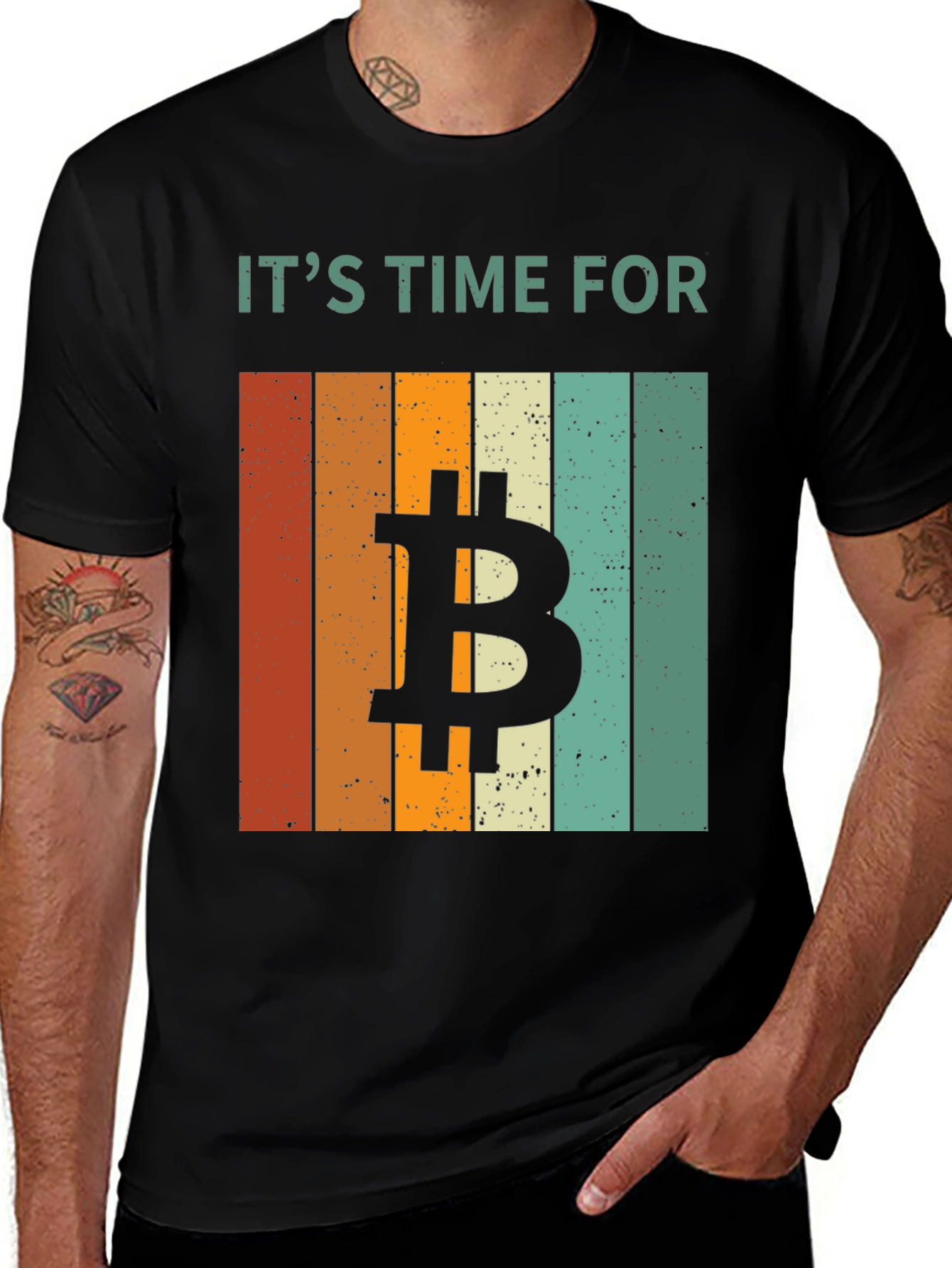 Bitcoin Time Retro T-Shirt - Crypto Tee