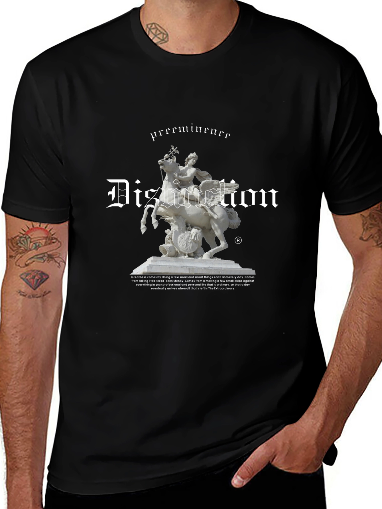 Distortion Graphic Tee - Black