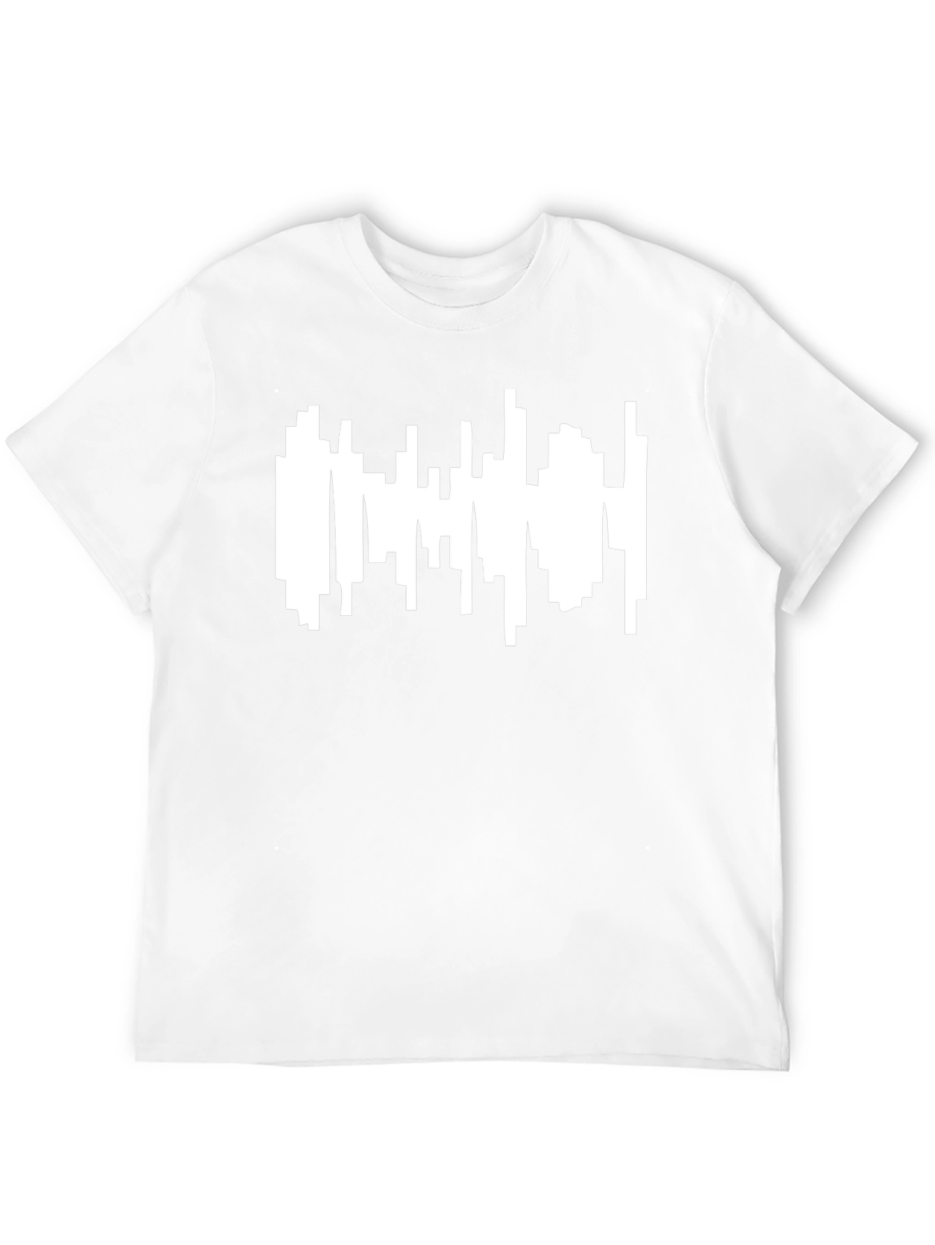 Abstract Cityscape Graphic Tee - Modern Black T-Shirt
