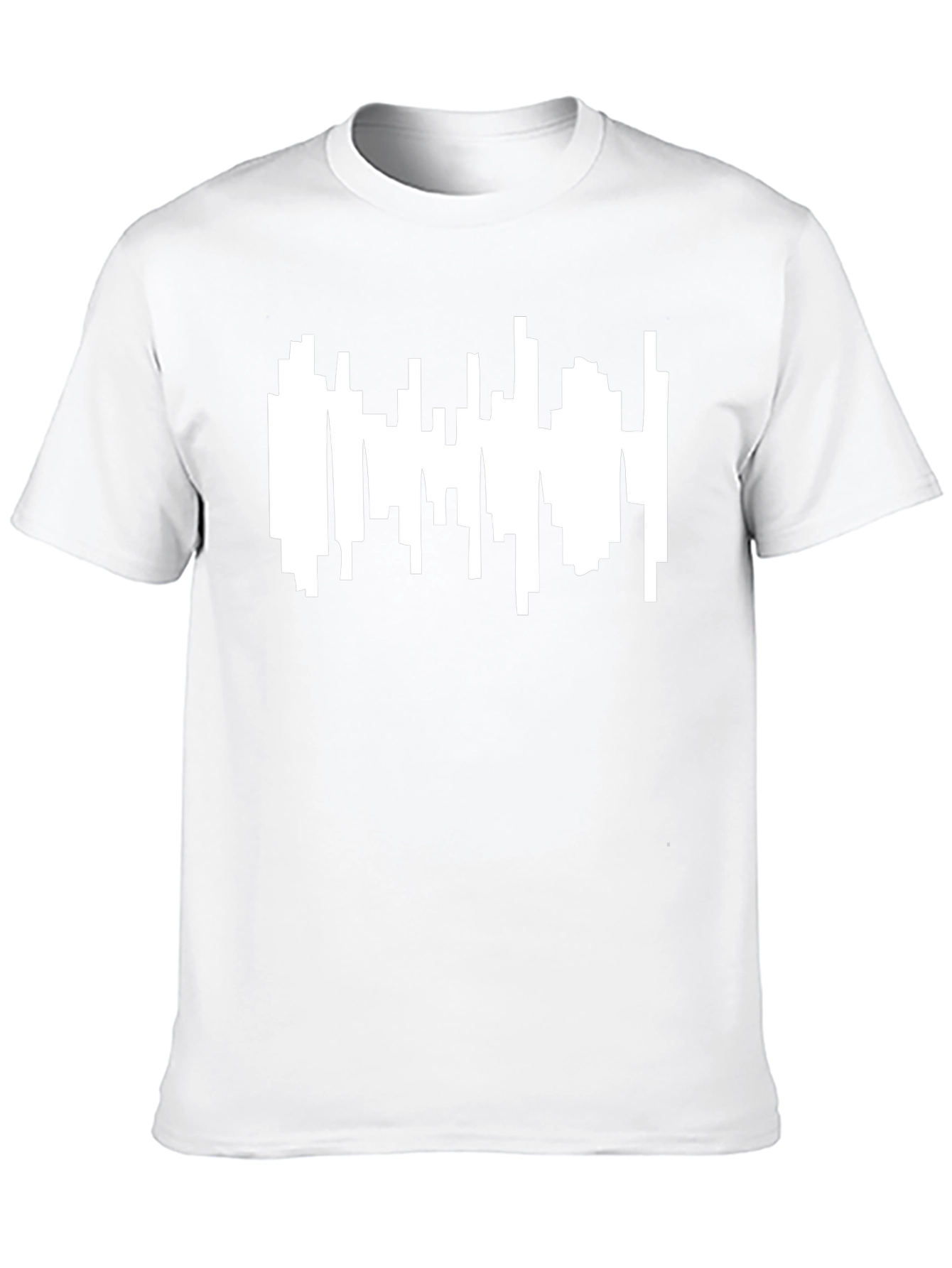 Abstract Cityscape Graphic Tee - Modern Black T-Shirt