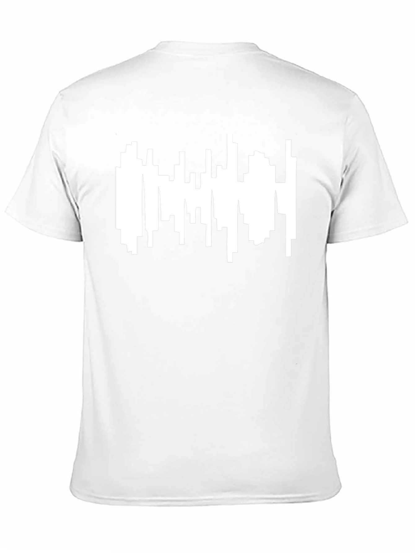 Abstract Cityscape Graphic Tee - Modern Black T-Shirt