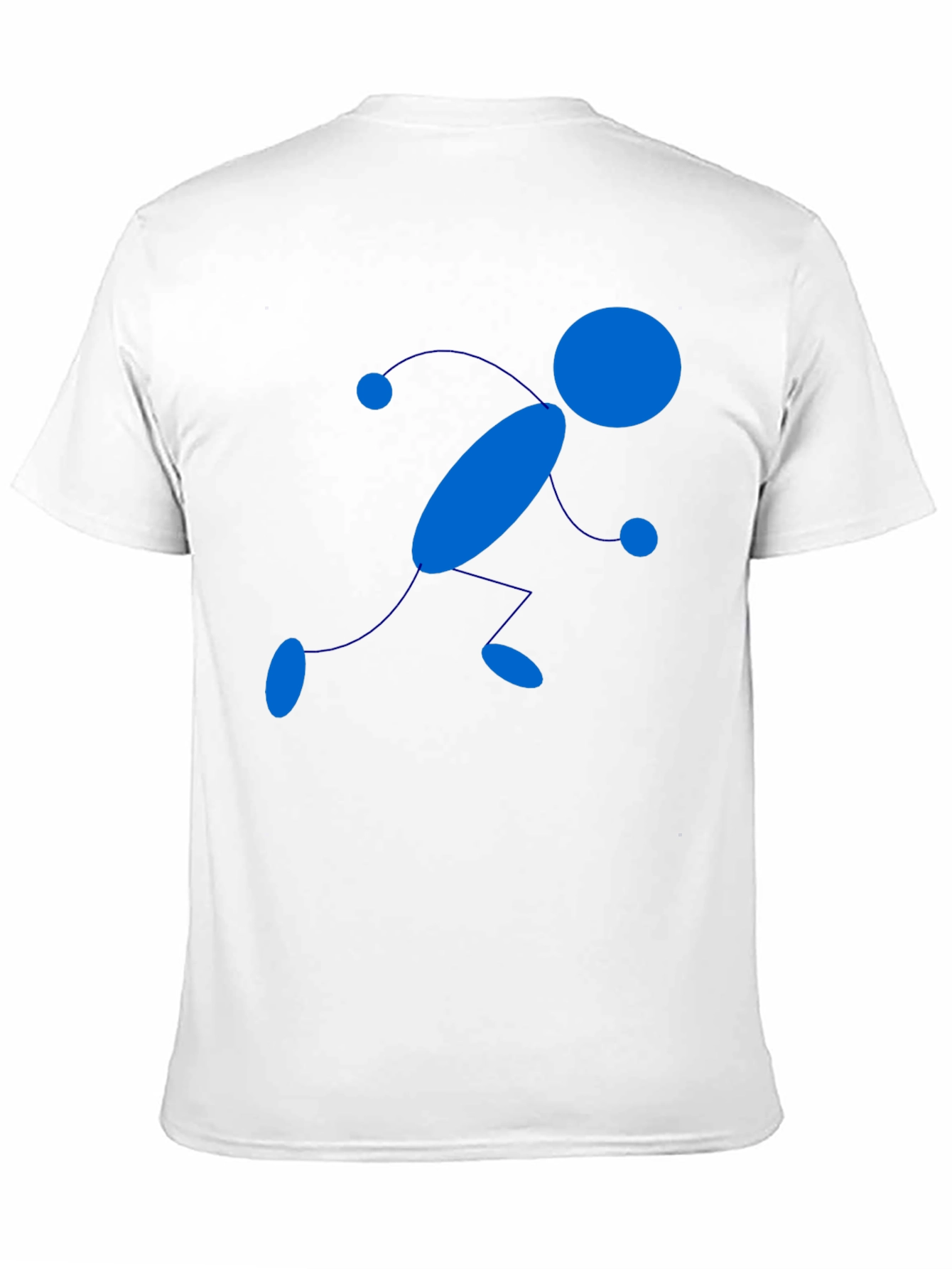 Stick Figure Runner Graphic Tee - Black Cotton T-Shirt