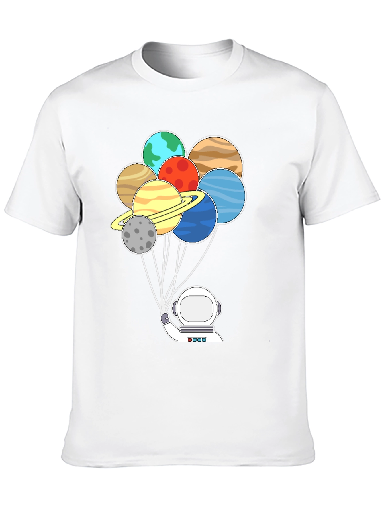 Astronaut Planets T-Shirt - Space Lover Tee