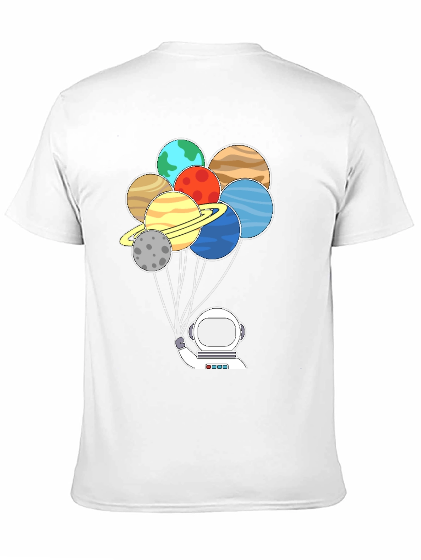 Astronaut Planets T-Shirt - Space Lover Tee