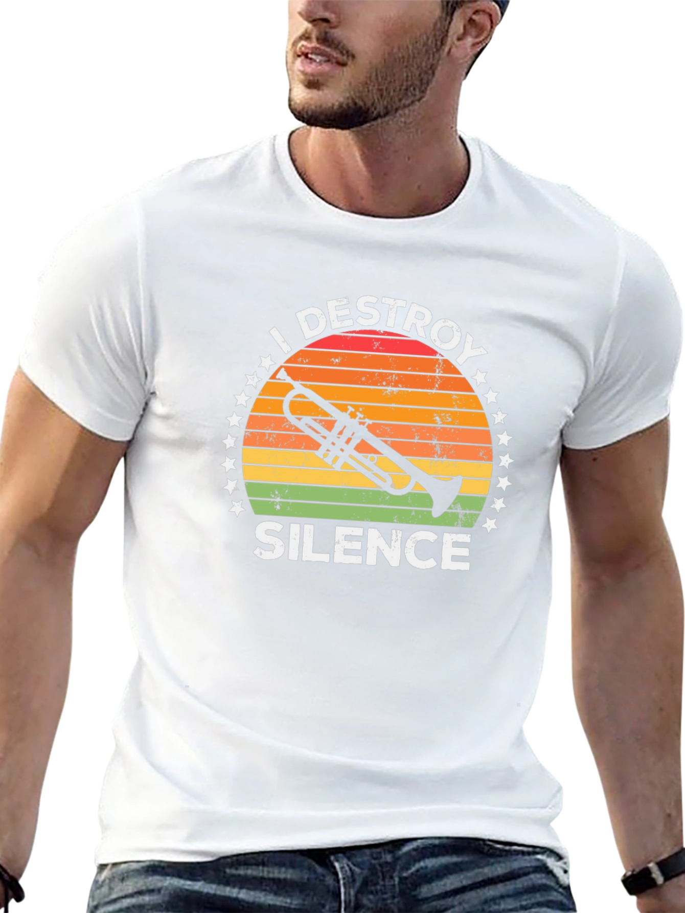 I Destroy Silence Trumpet T-Shirt
