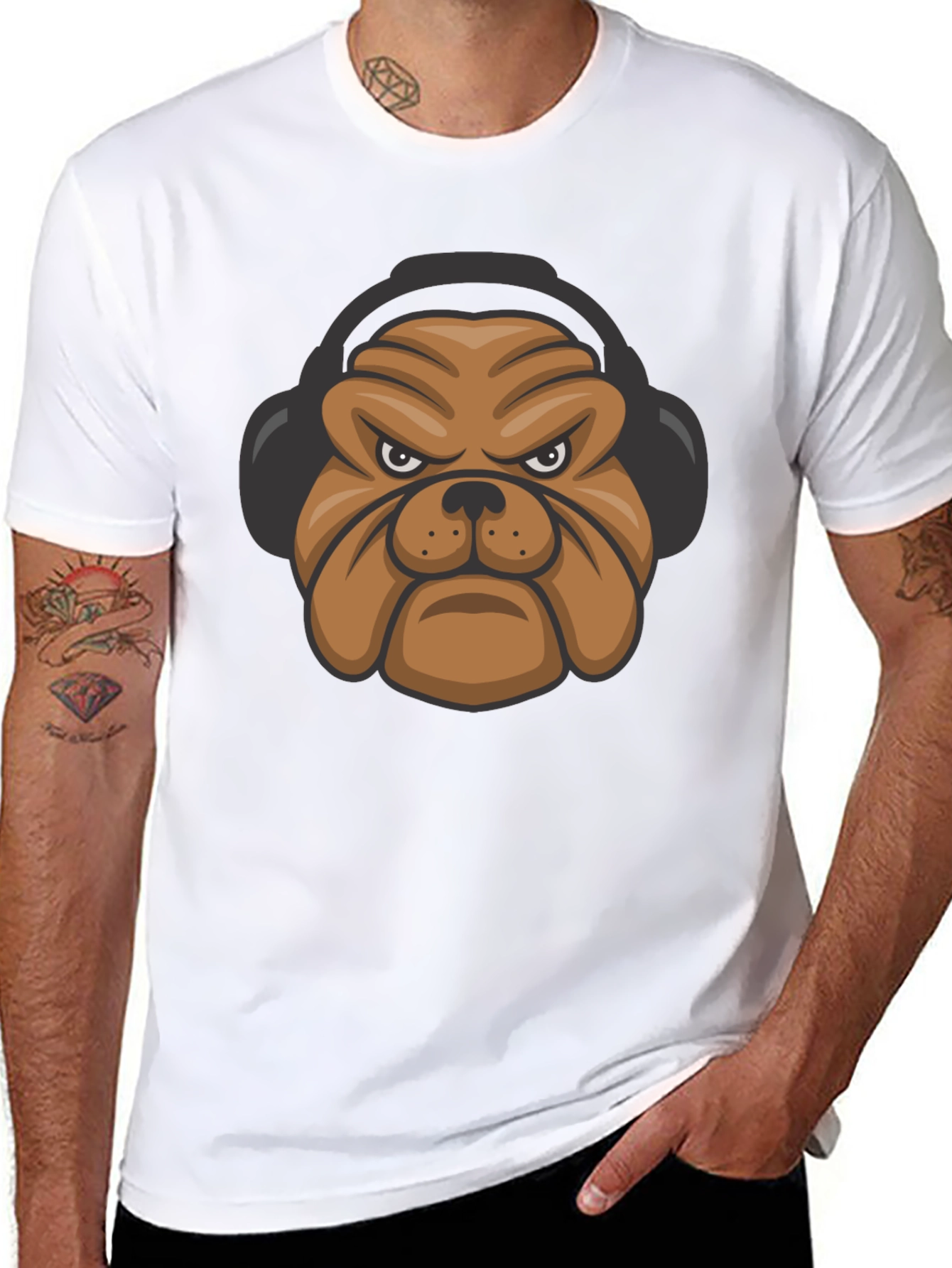 Bulldog DJ Black Tee