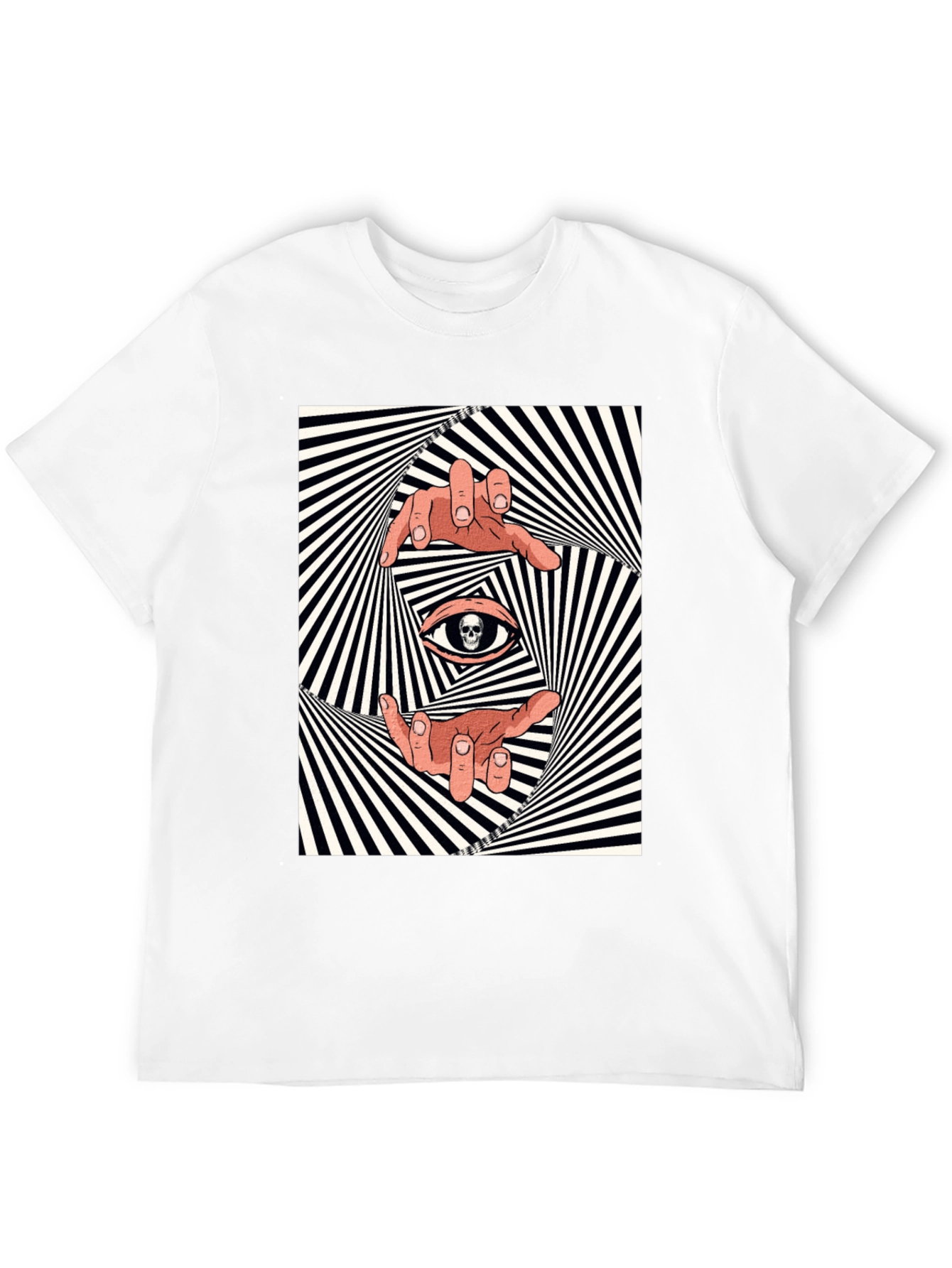 Hypnotic Eye Graphic Print Black T-Shirt