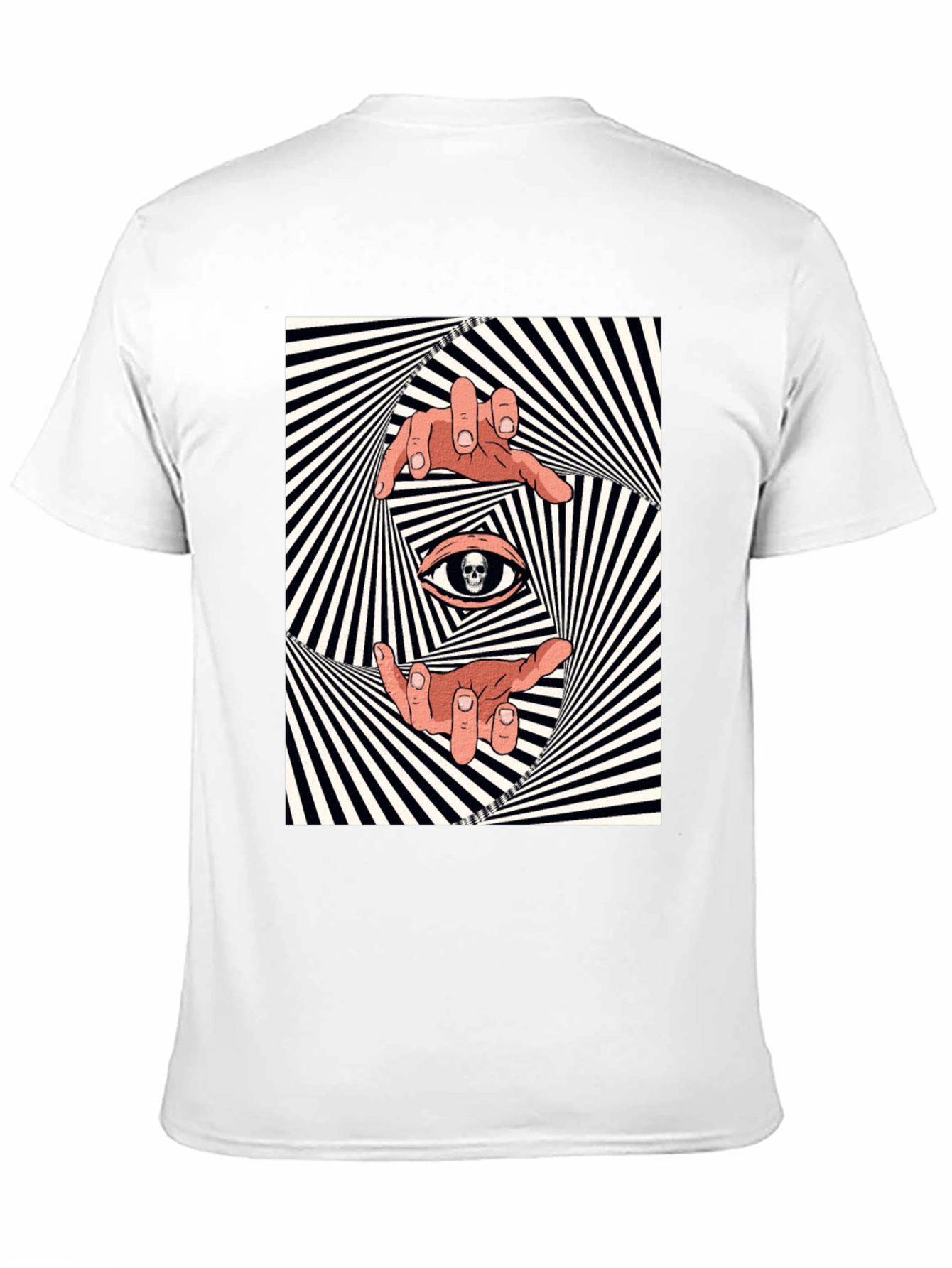Hypnotic Eye Graphic Print Black T-Shirt