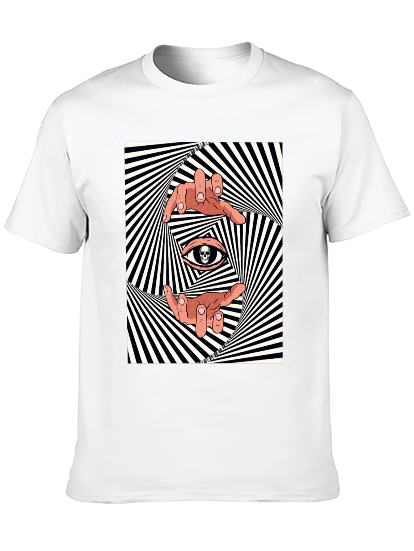 Hypnotic Eye Graphic Print Black T-Shirt
