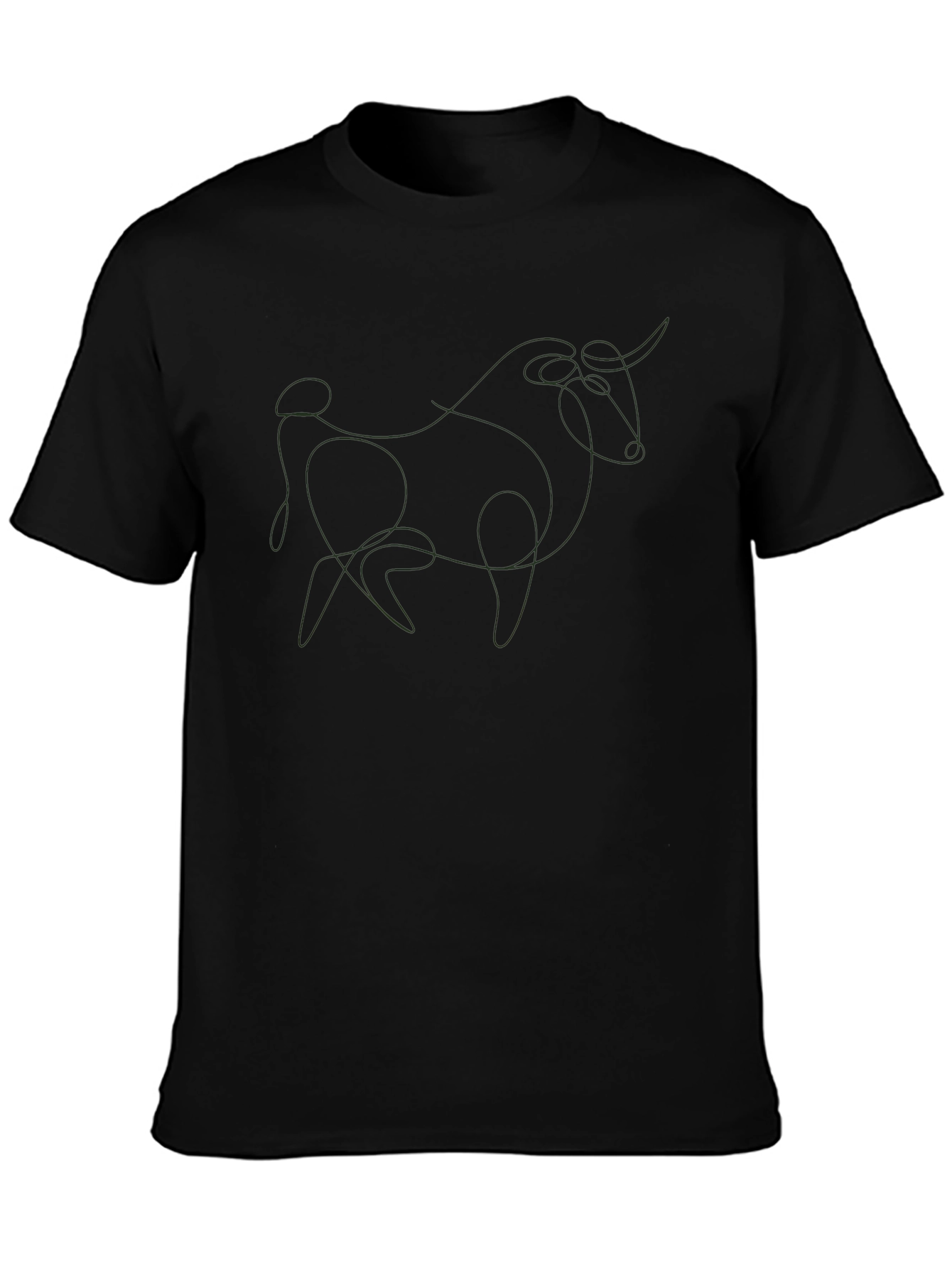 Abstract Bull Graphic Tee - Modern Art Shirt