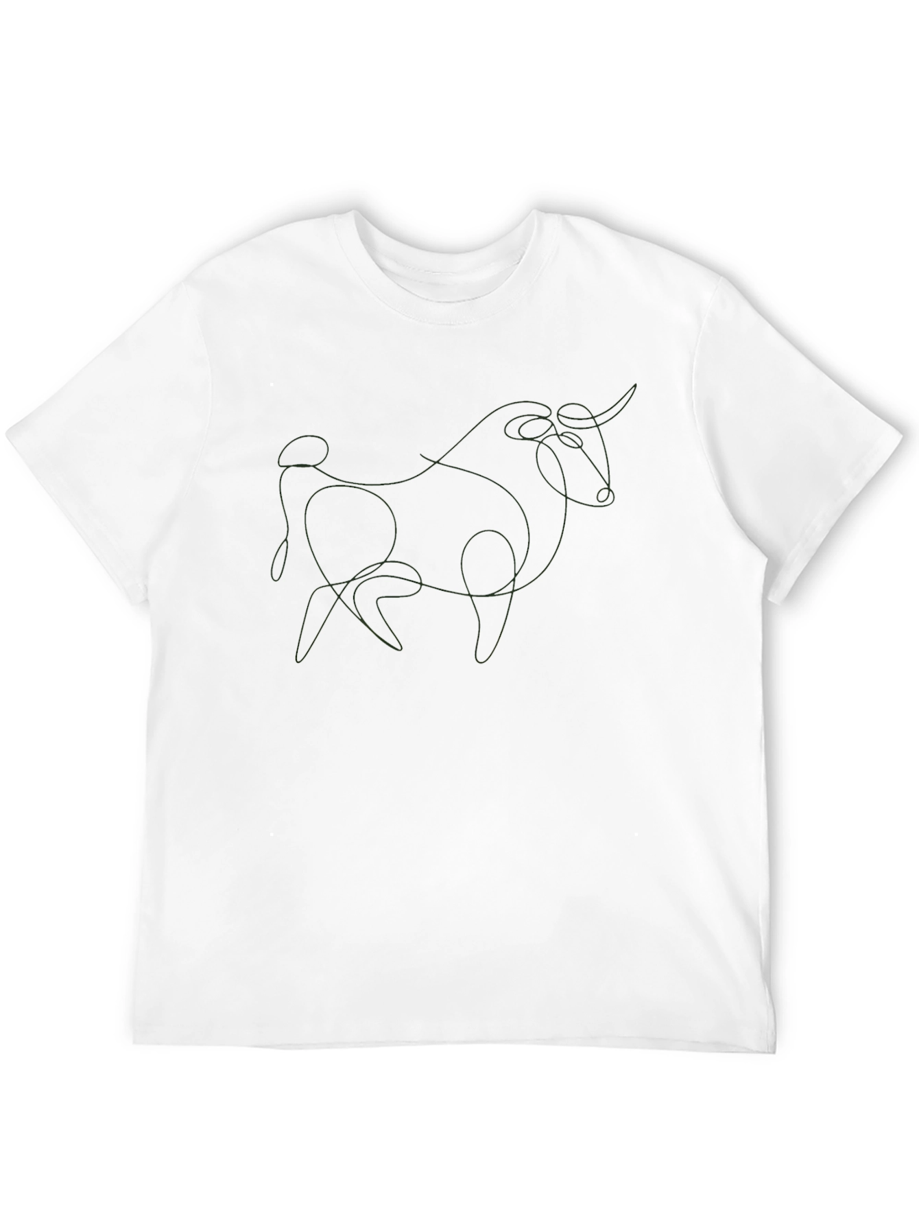 Abstract Bull Graphic Tee - Modern Art Shirt