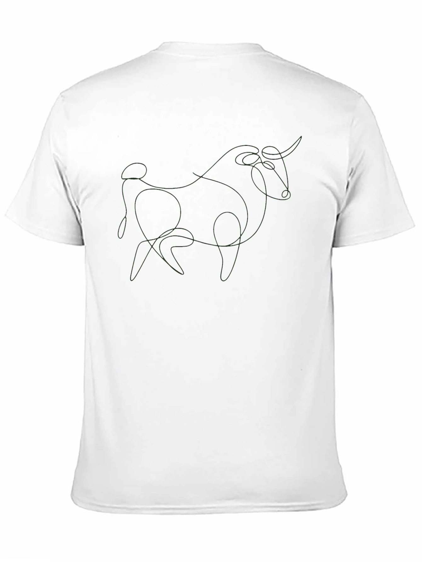 Abstract Bull Graphic Tee - Modern Art Shirt