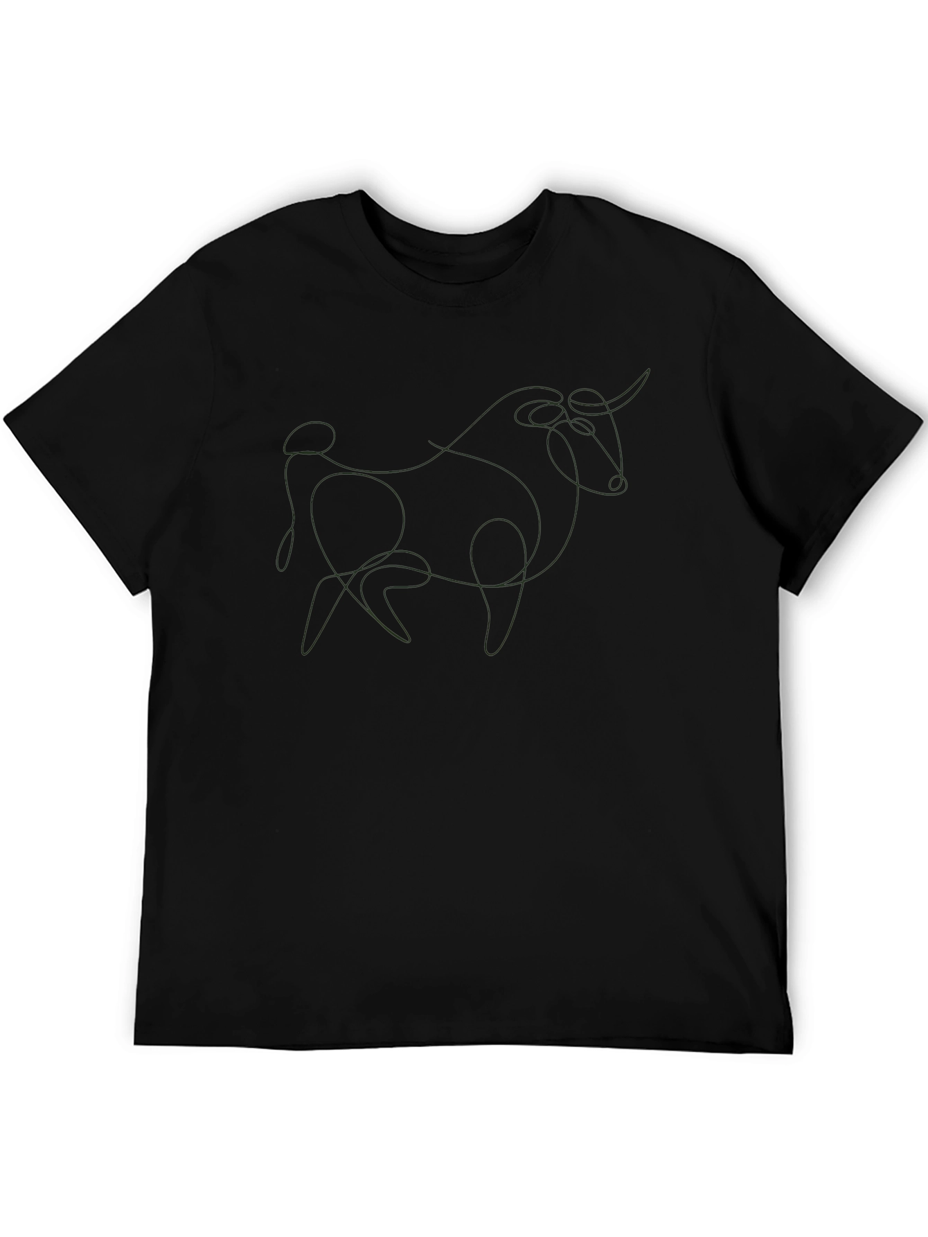Abstract Bull Graphic Tee - Modern Art Shirt