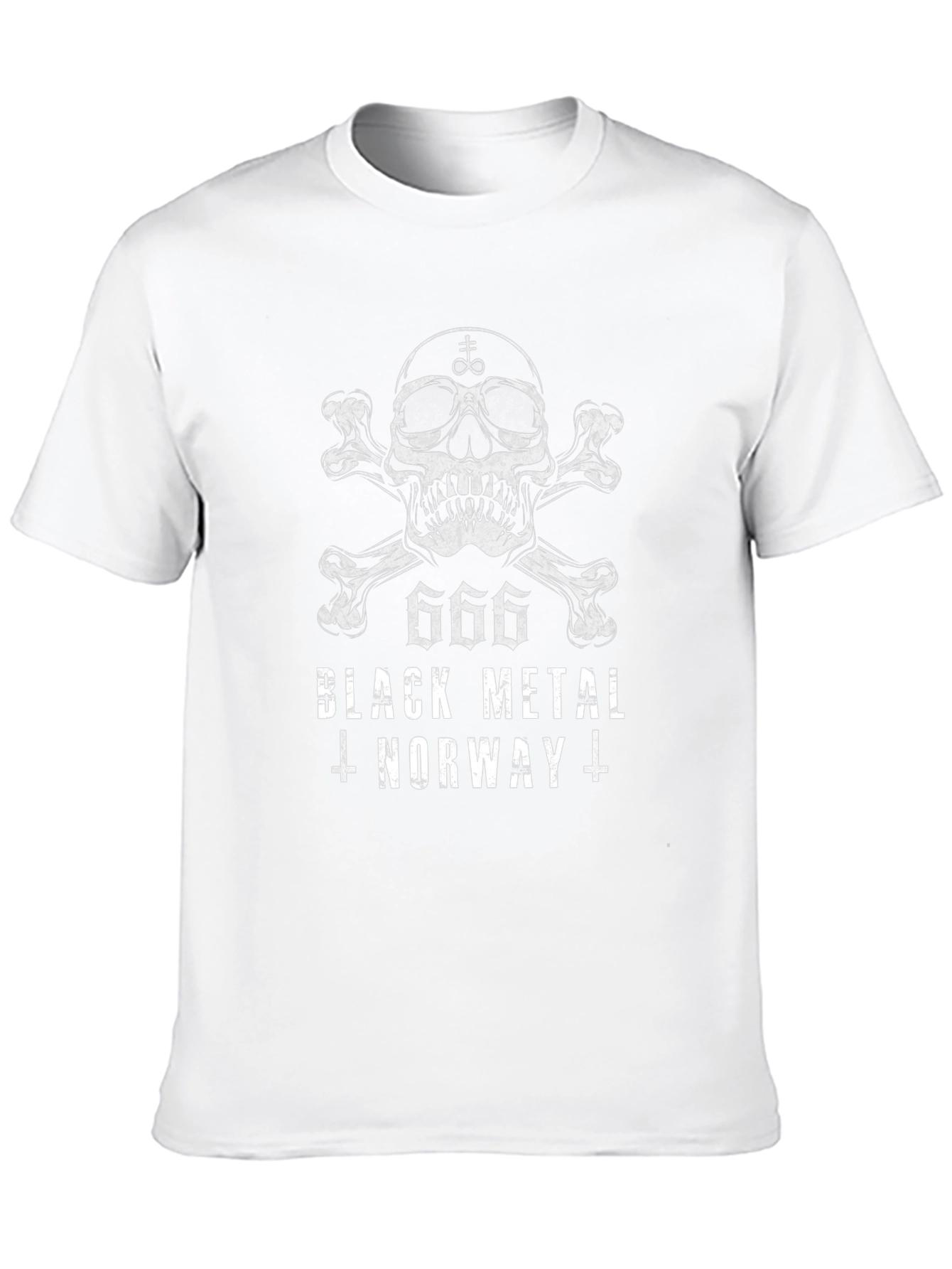 Black Metal Norway Skull Graphic Tee